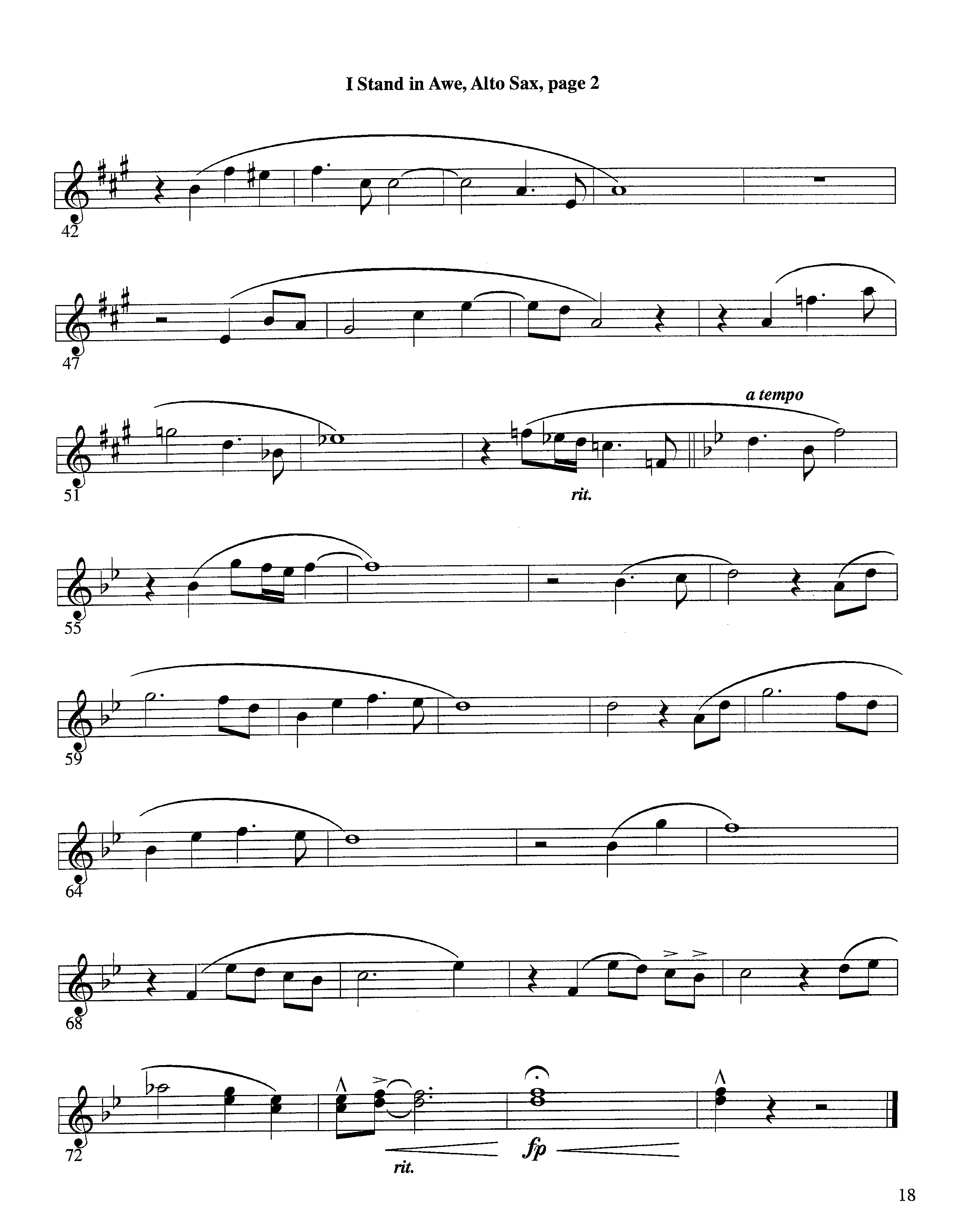 I Stand In Awe (Instrumental) Alto Sax (Lifeway Worship / Arr. Richard Kingsmore)