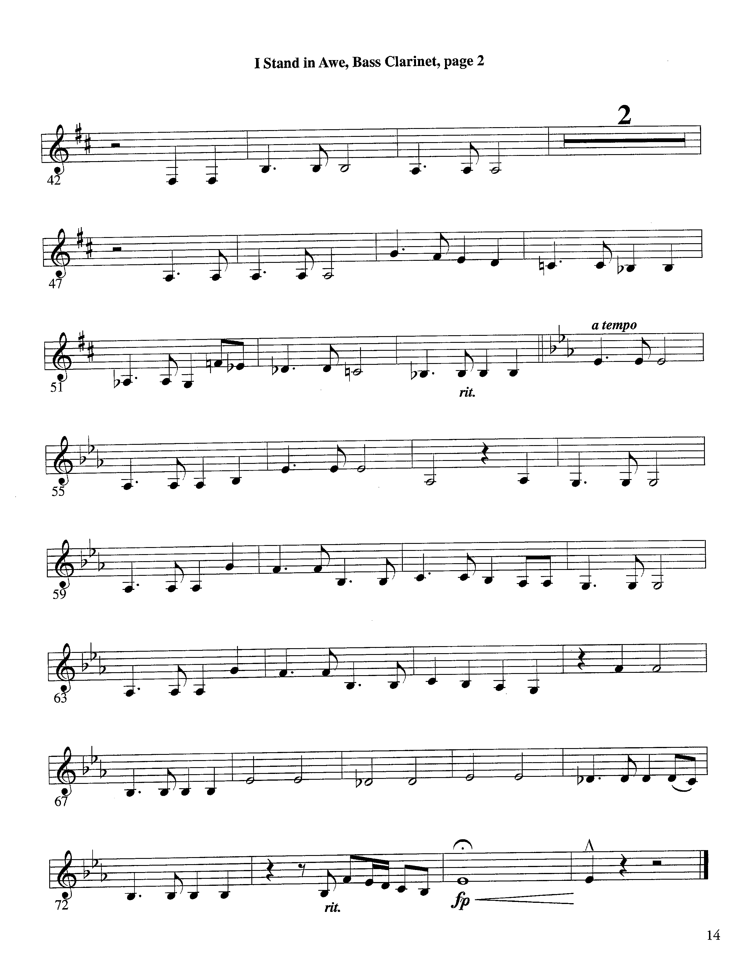 I Stand In Awe (Instrumental) Bass Clarinet (Lifeway Worship / Arr. Richard Kingsmore)