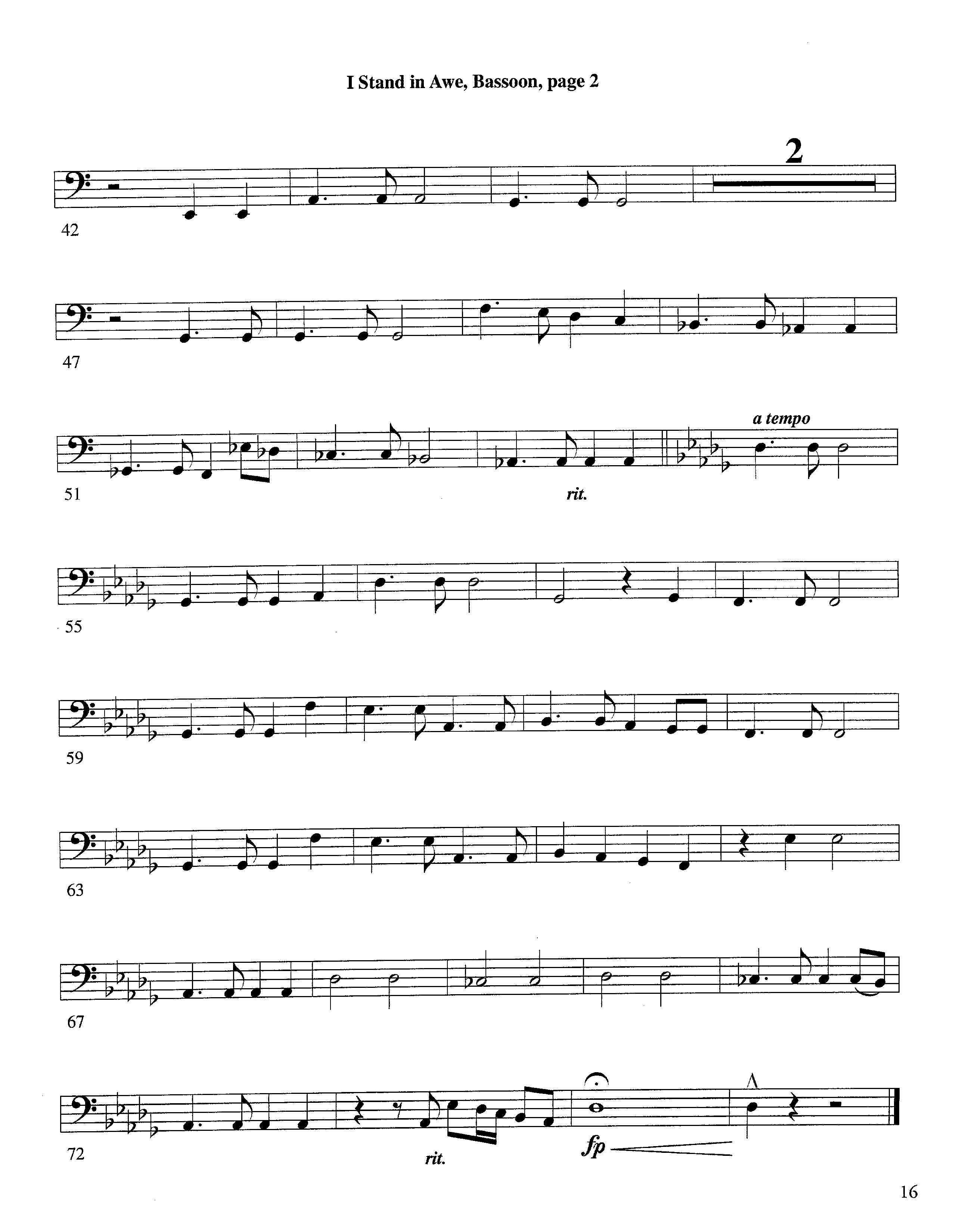 I Stand In Awe (Instrumental) Bassoon (Lifeway Worship / Arr. Richard Kingsmore)