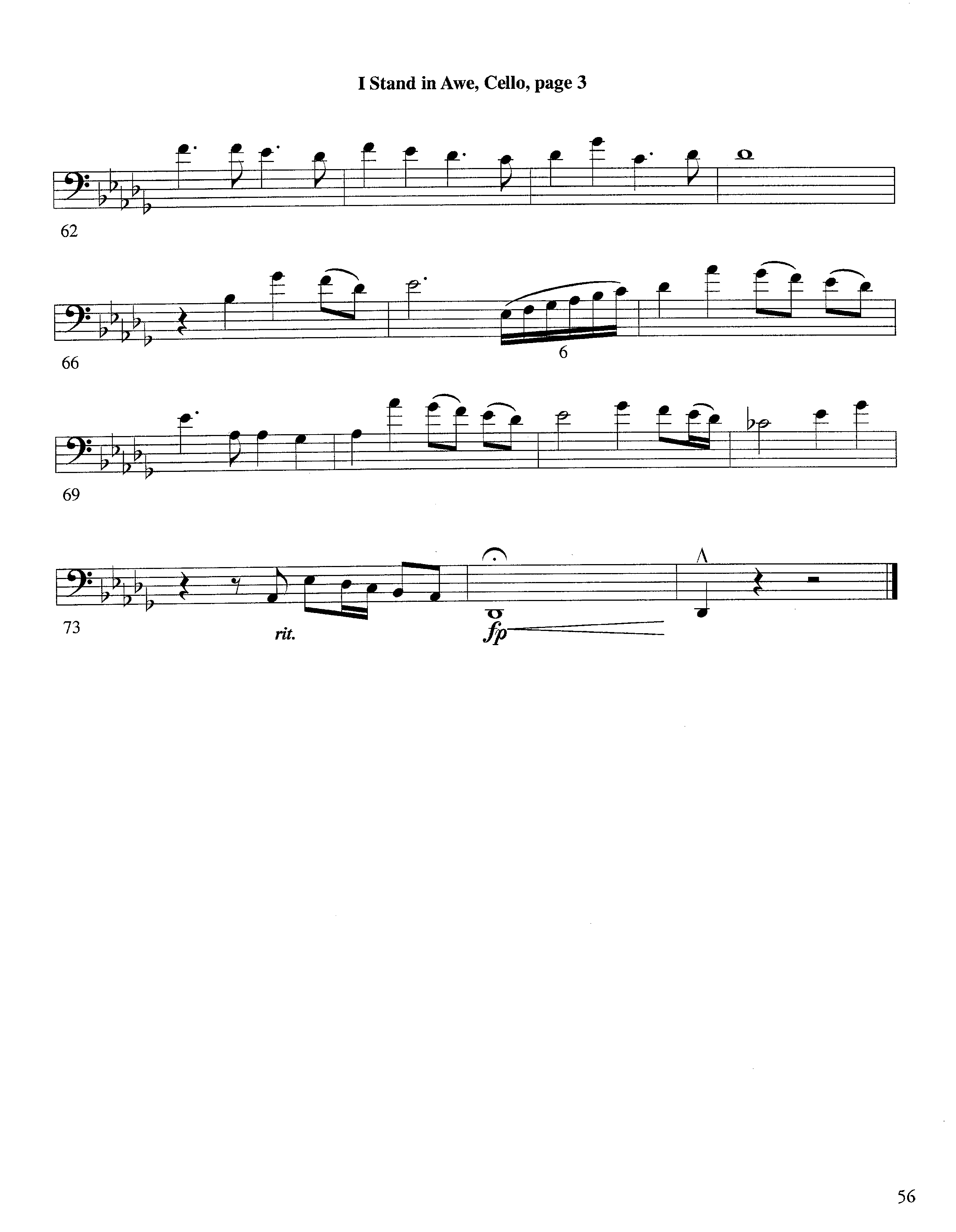 I Stand In Awe (Instrumental) Cello (Lifeway Worship / Arr. Richard Kingsmore)