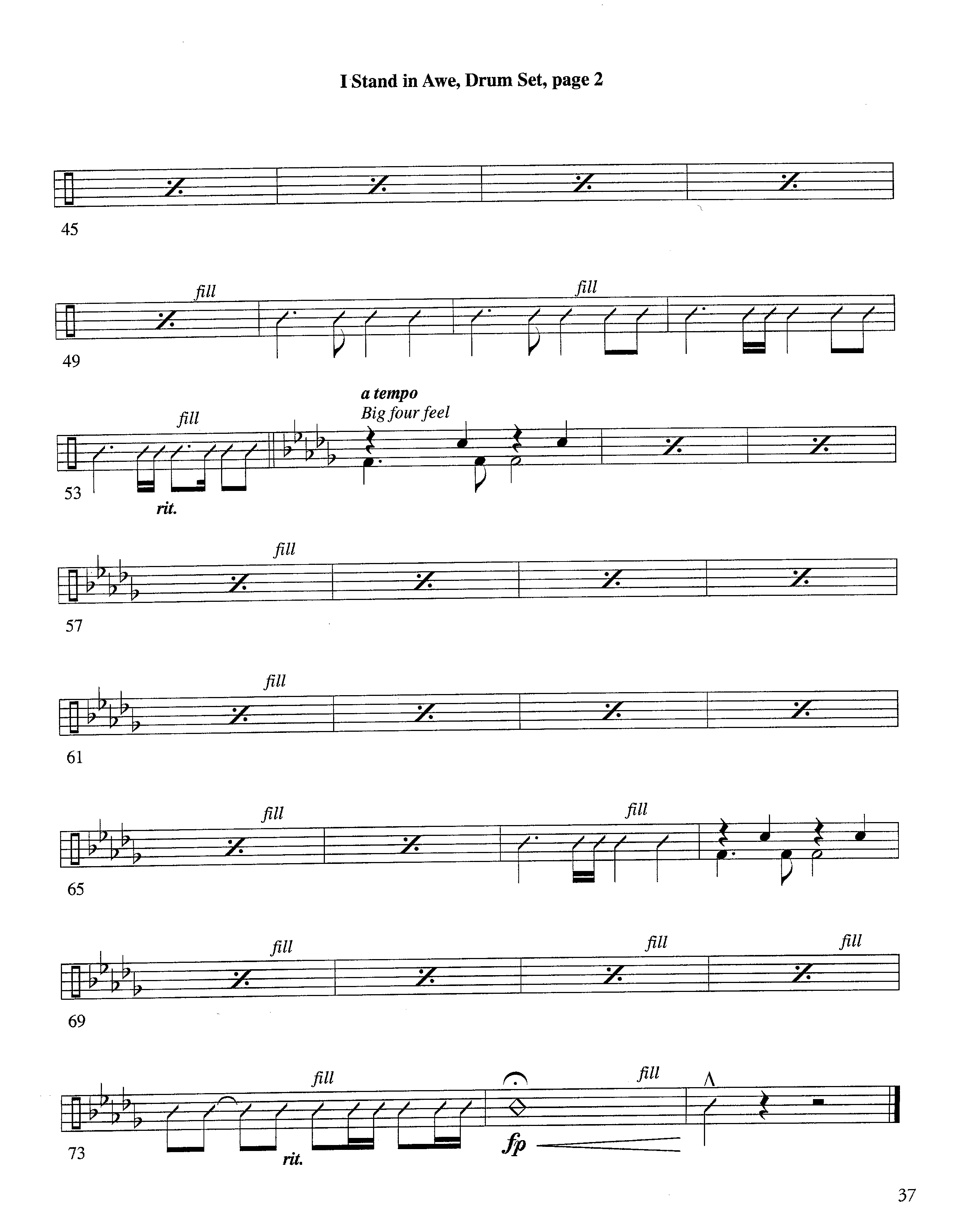 I Stand In Awe (Instrumental) Drum Set (Lifeway Worship / Arr. Richard Kingsmore)