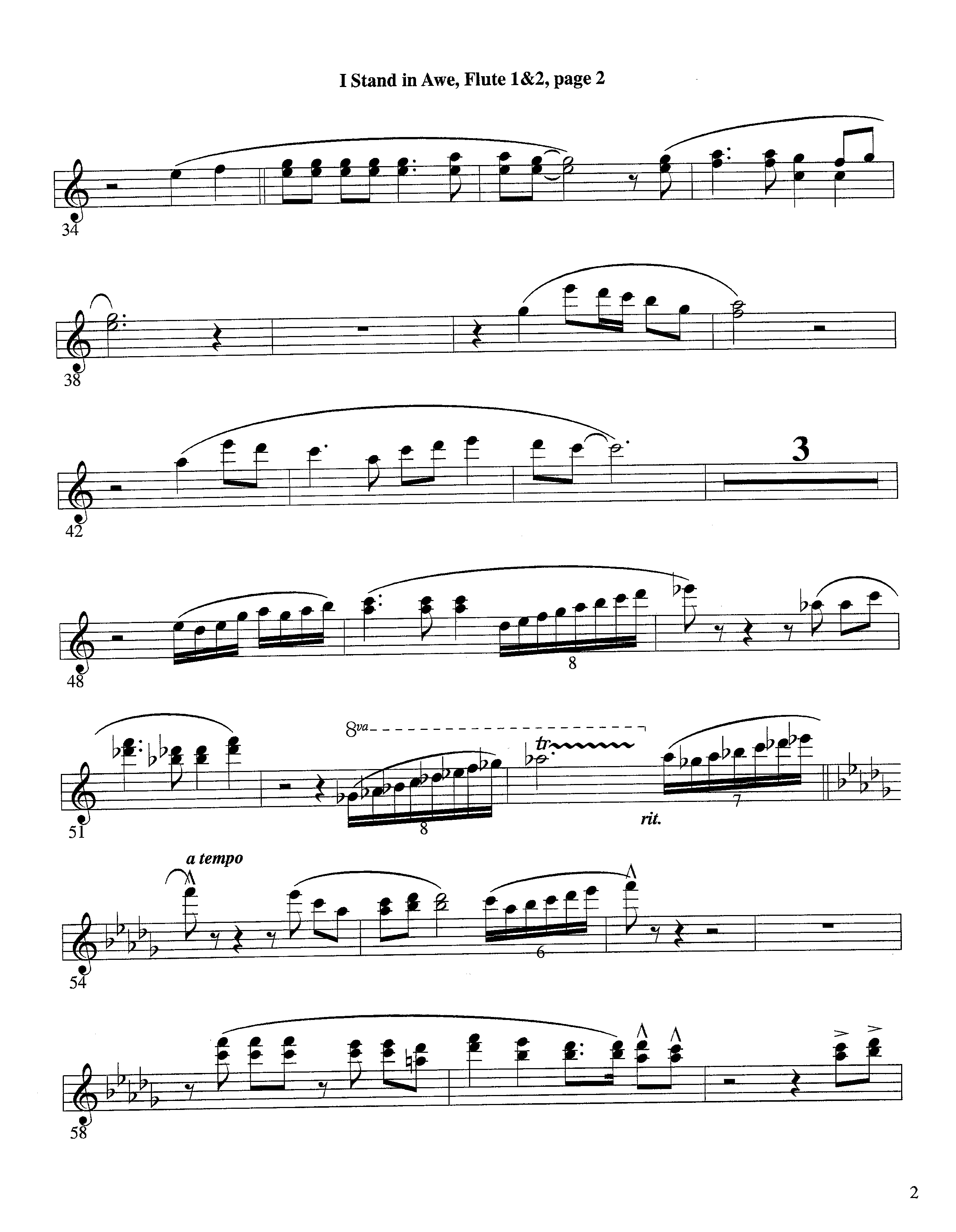 I Stand In Awe (Instrumental) Flute 1/2 (Lifeway Worship / Arr. Richard Kingsmore)