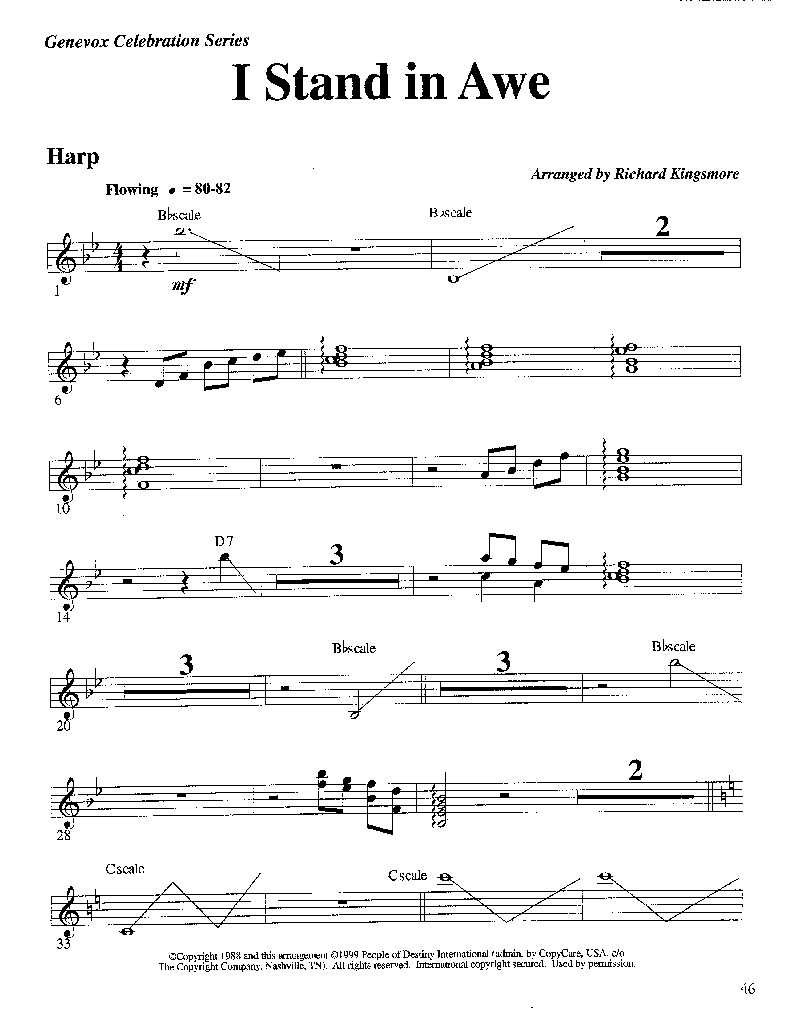 I Stand In Awe (Instrumental) Harp (Lifeway Worship / Arr. Richard Kingsmore)