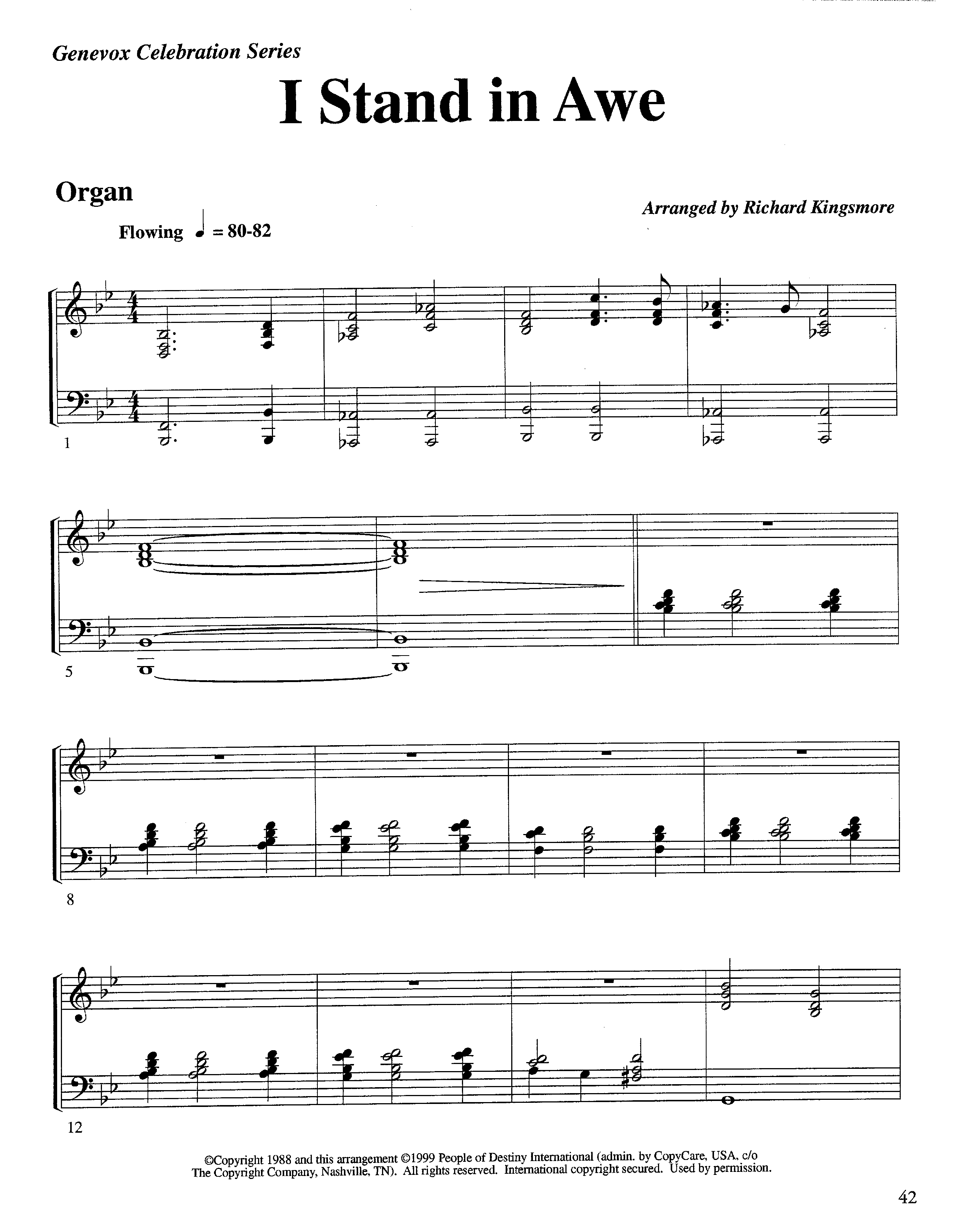 I Stand In Awe (Instrumental) Organ (Lifeway Worship / Arr. Richard Kingsmore)