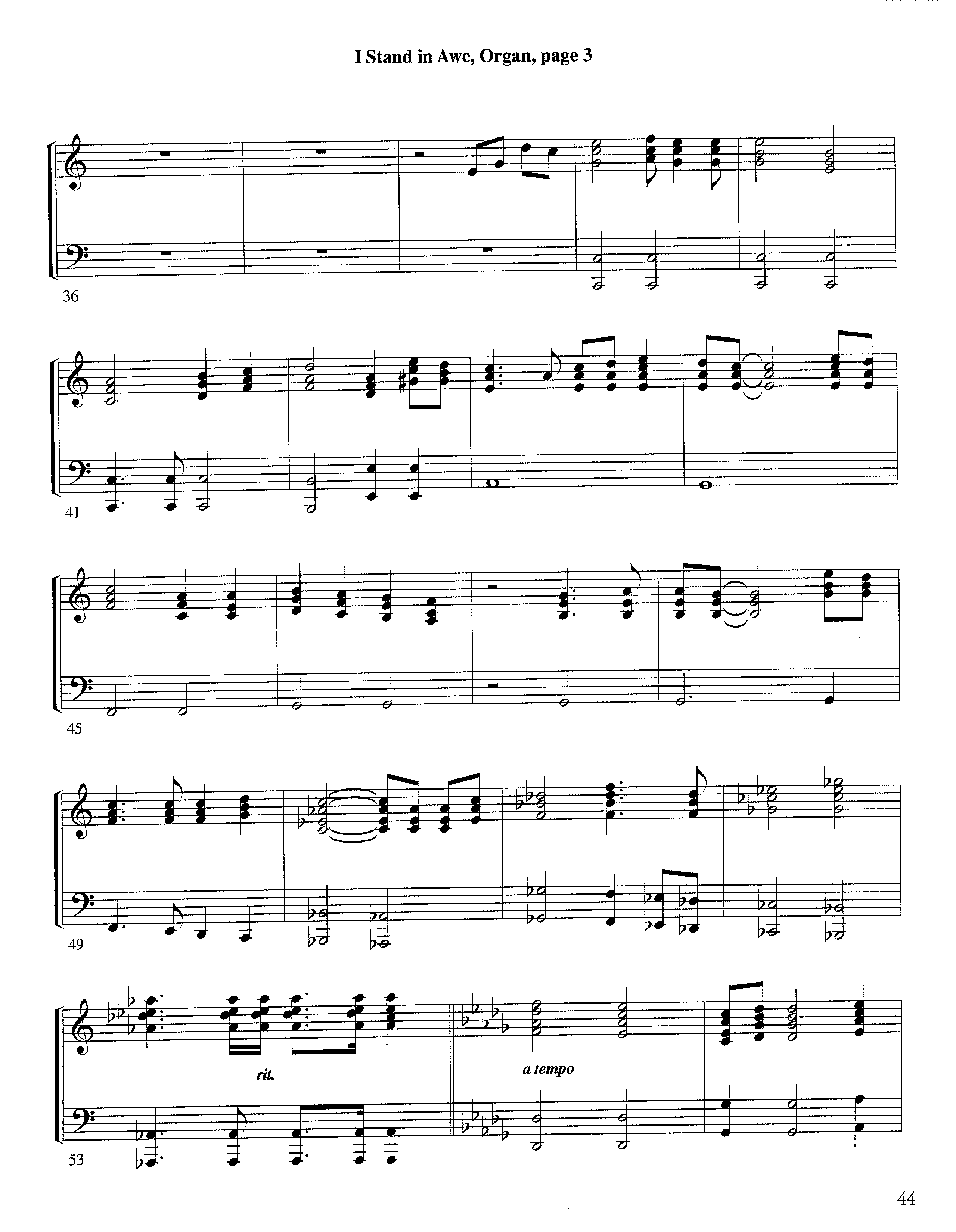 I Stand In Awe (Instrumental) Organ (Lifeway Worship / Arr. Richard Kingsmore)