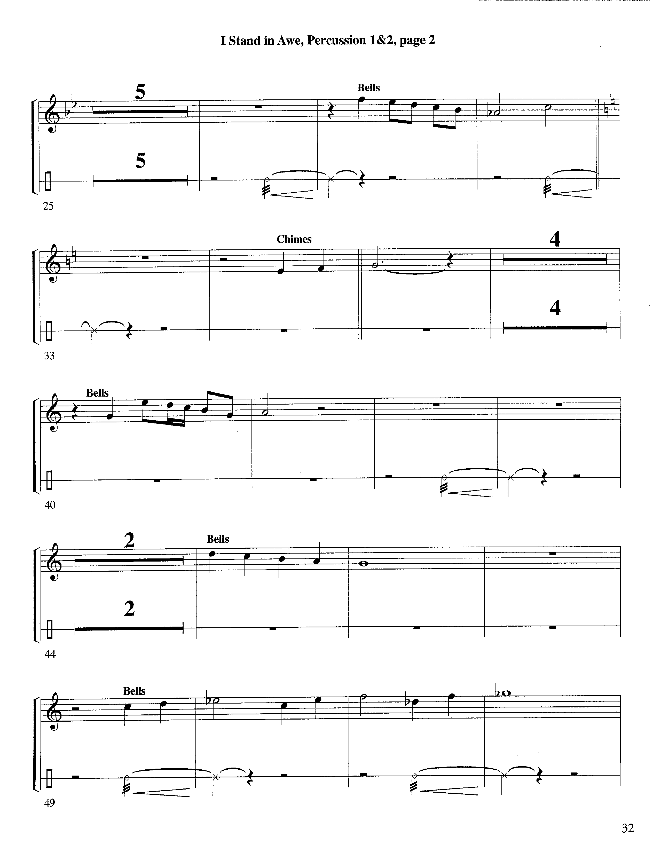 I Stand In Awe (Instrumental) Percussion 1/2 (Lifeway Worship / Arr. Richard Kingsmore)