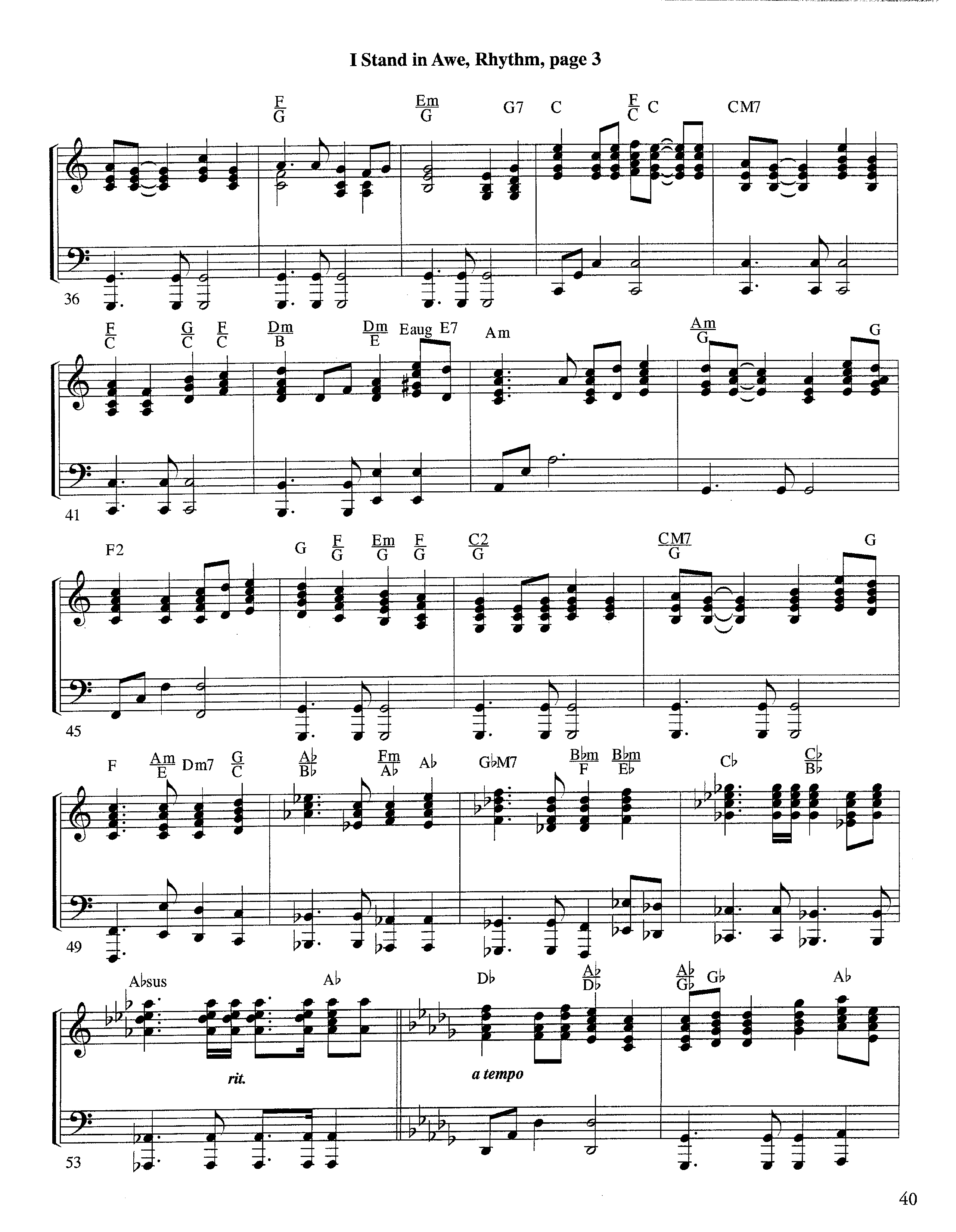 I Stand In Awe (Instrumental) Piano/Rhythm (Lifeway Worship / Arr. Richard Kingsmore)