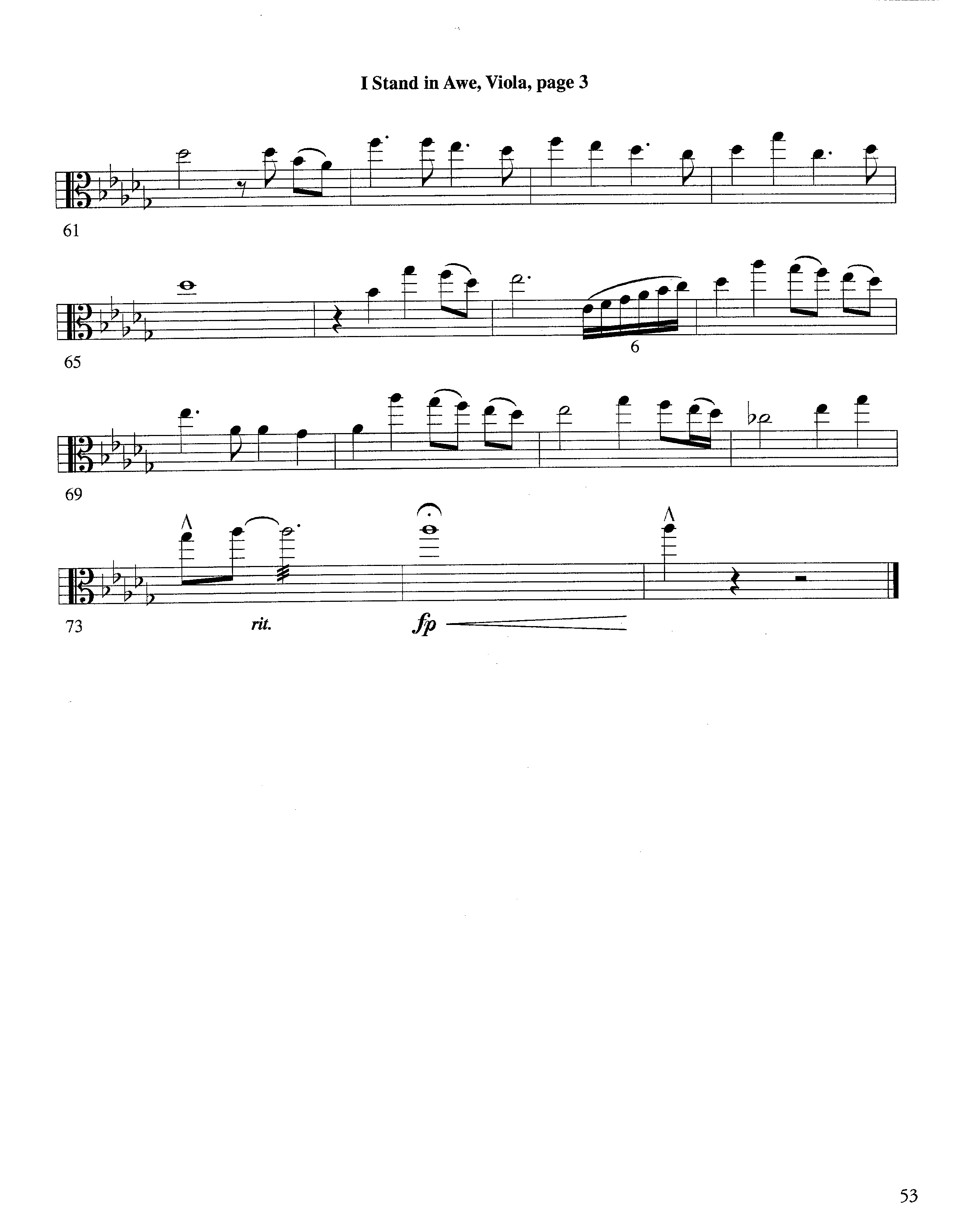 I Stand In Awe (Instrumental) Viola (Lifeway Worship / Arr. Richard Kingsmore)