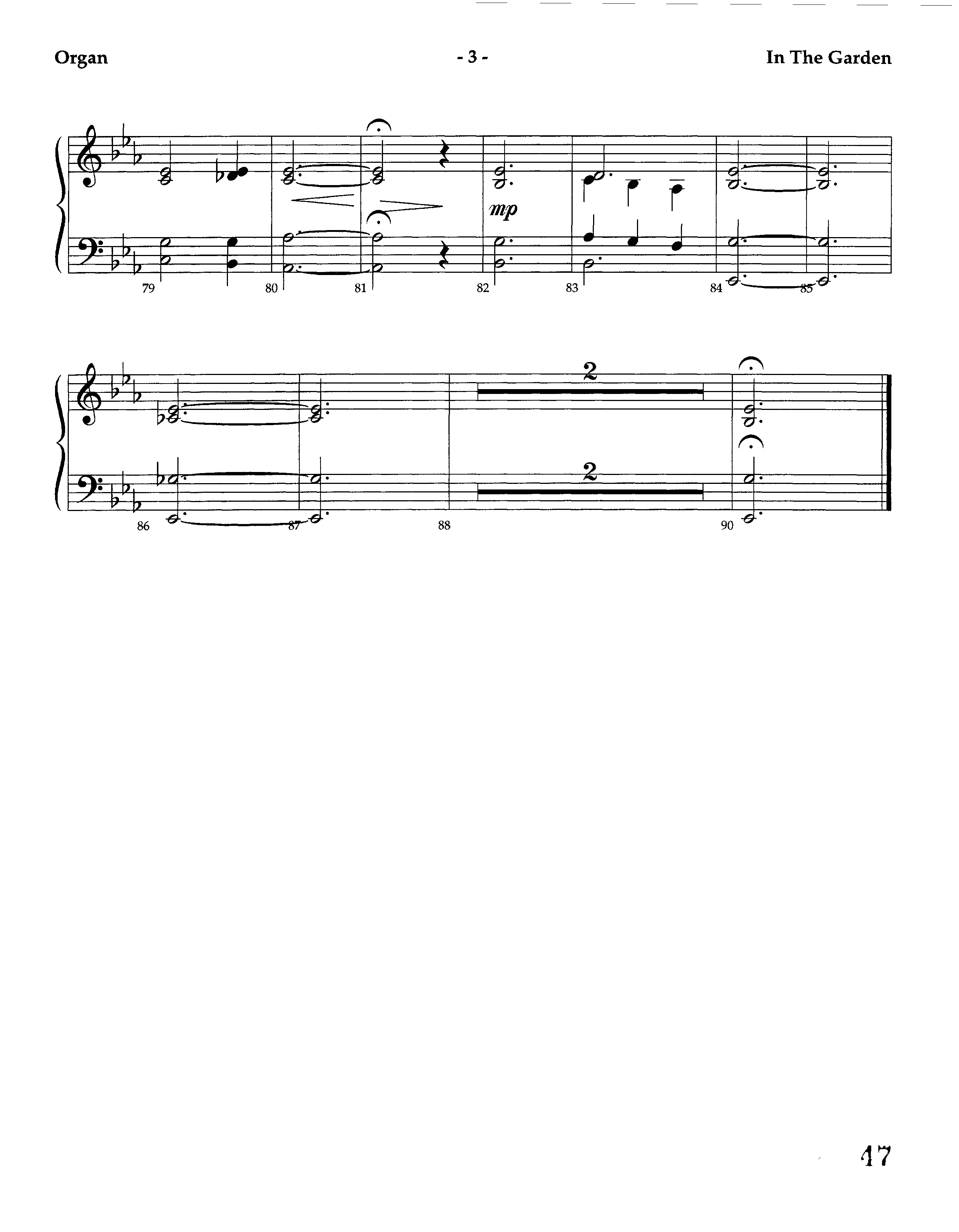 In The Garden (Instrumental) Organ (Lifeway Worship / Arr. Marty Hamby)