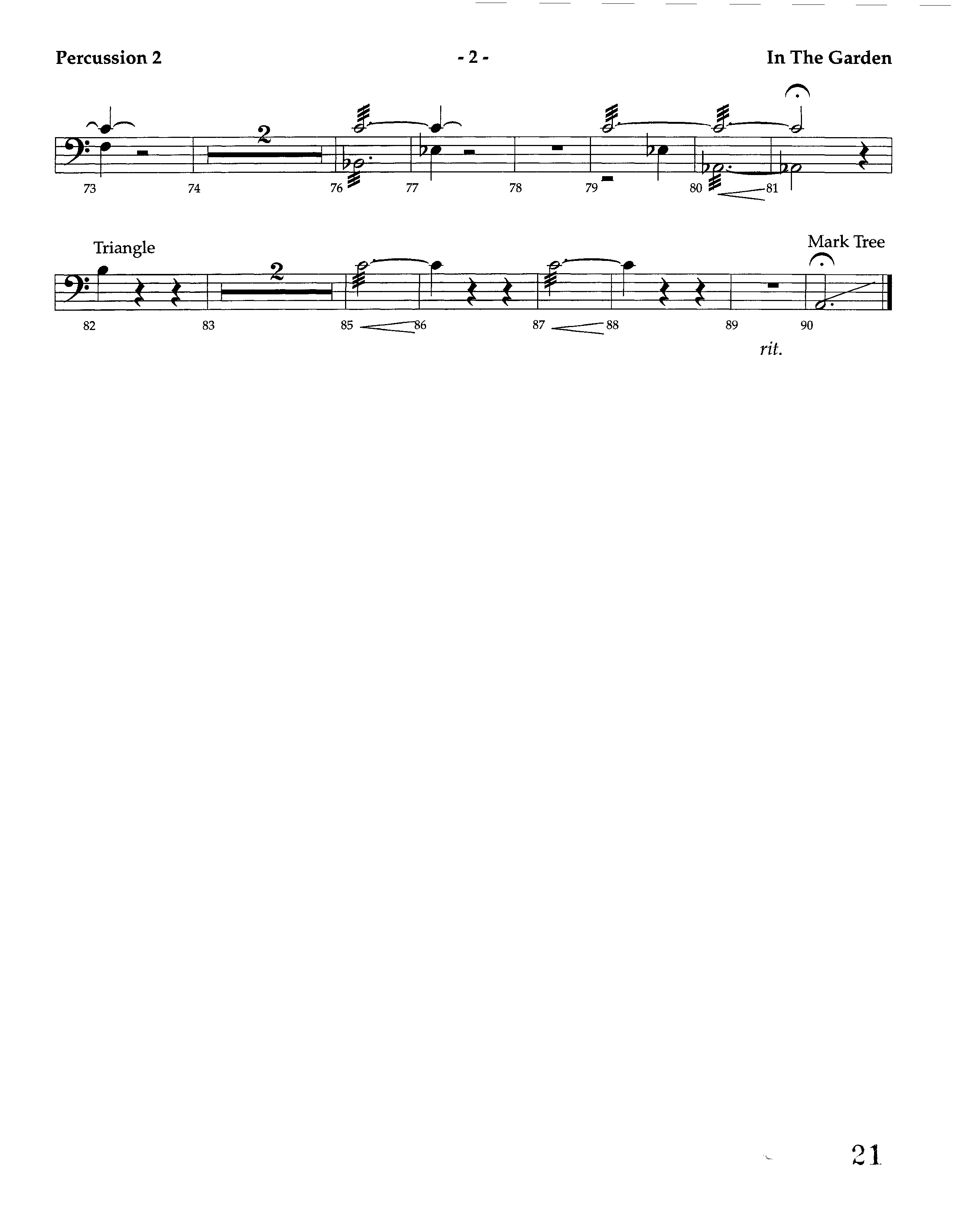 In The Garden (Instrumental) Percussion 1/2 (Lifeway Worship / Arr. Marty Hamby)