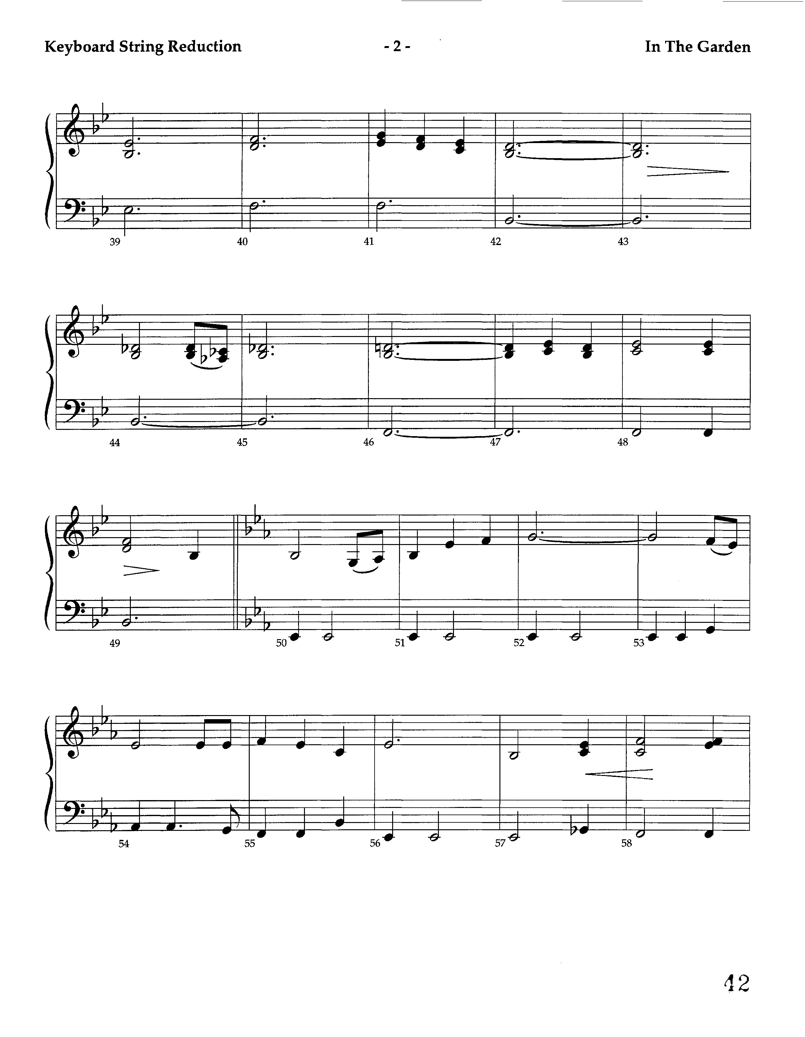 In The Garden (Instrumental) String Reduction (Lifeway Worship / Arr. Marty Hamby)