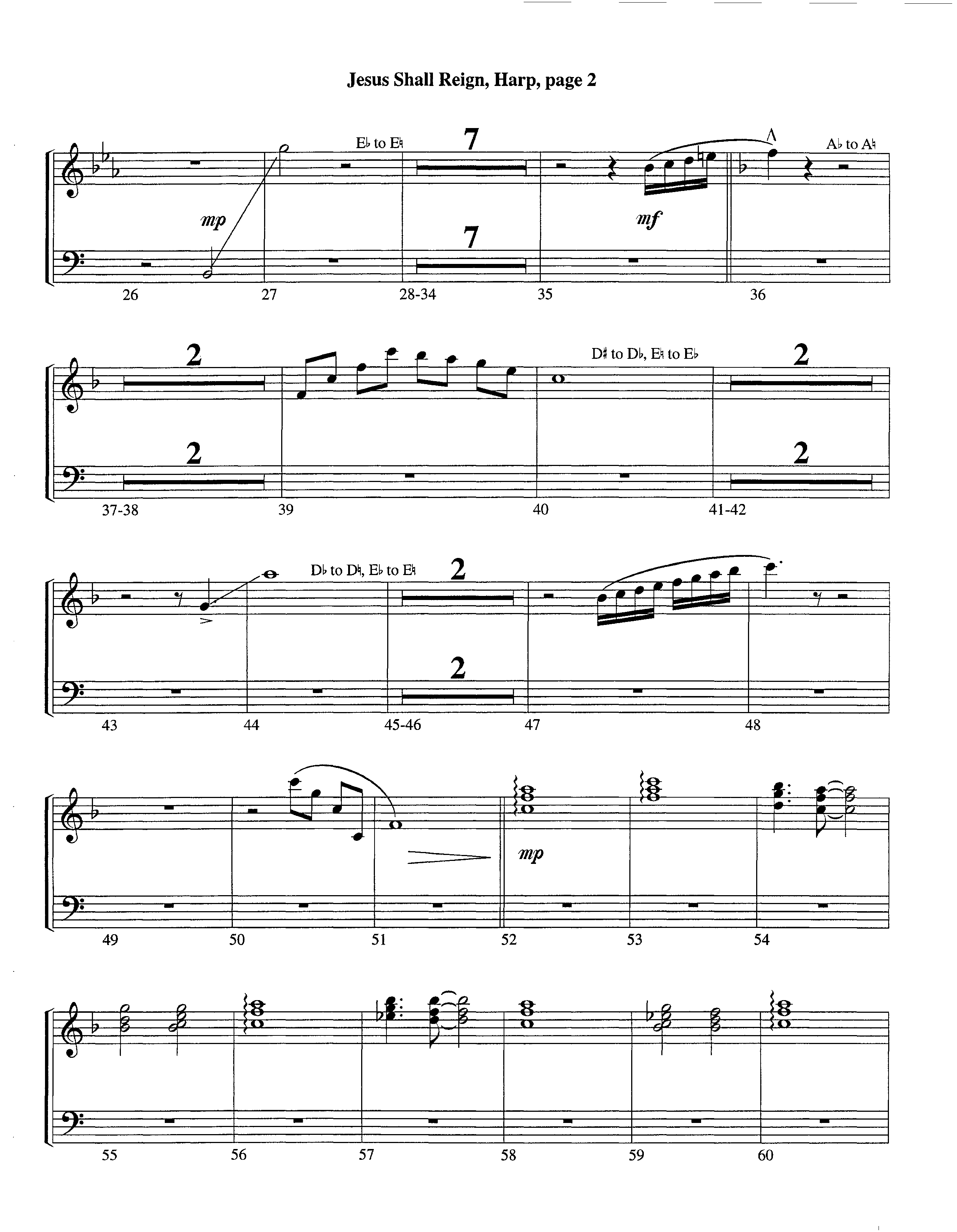 Jesus Shall Reign (Instrumental) Harp (Lifeway Worship / Arr. Steve Dunn)