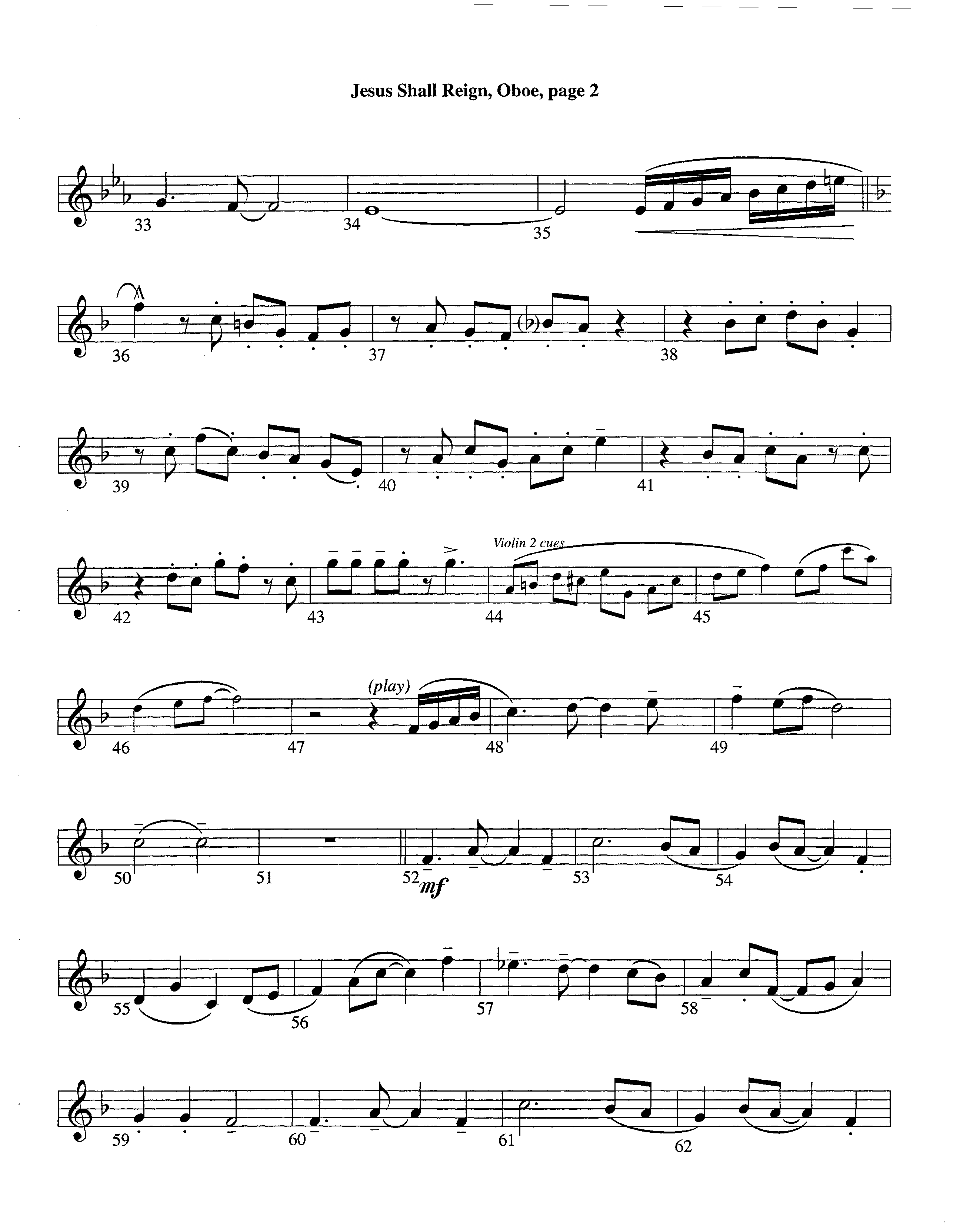 Jesus Shall Reign (Instrumental) Oboe (Lifeway Worship / Arr. Steve Dunn)