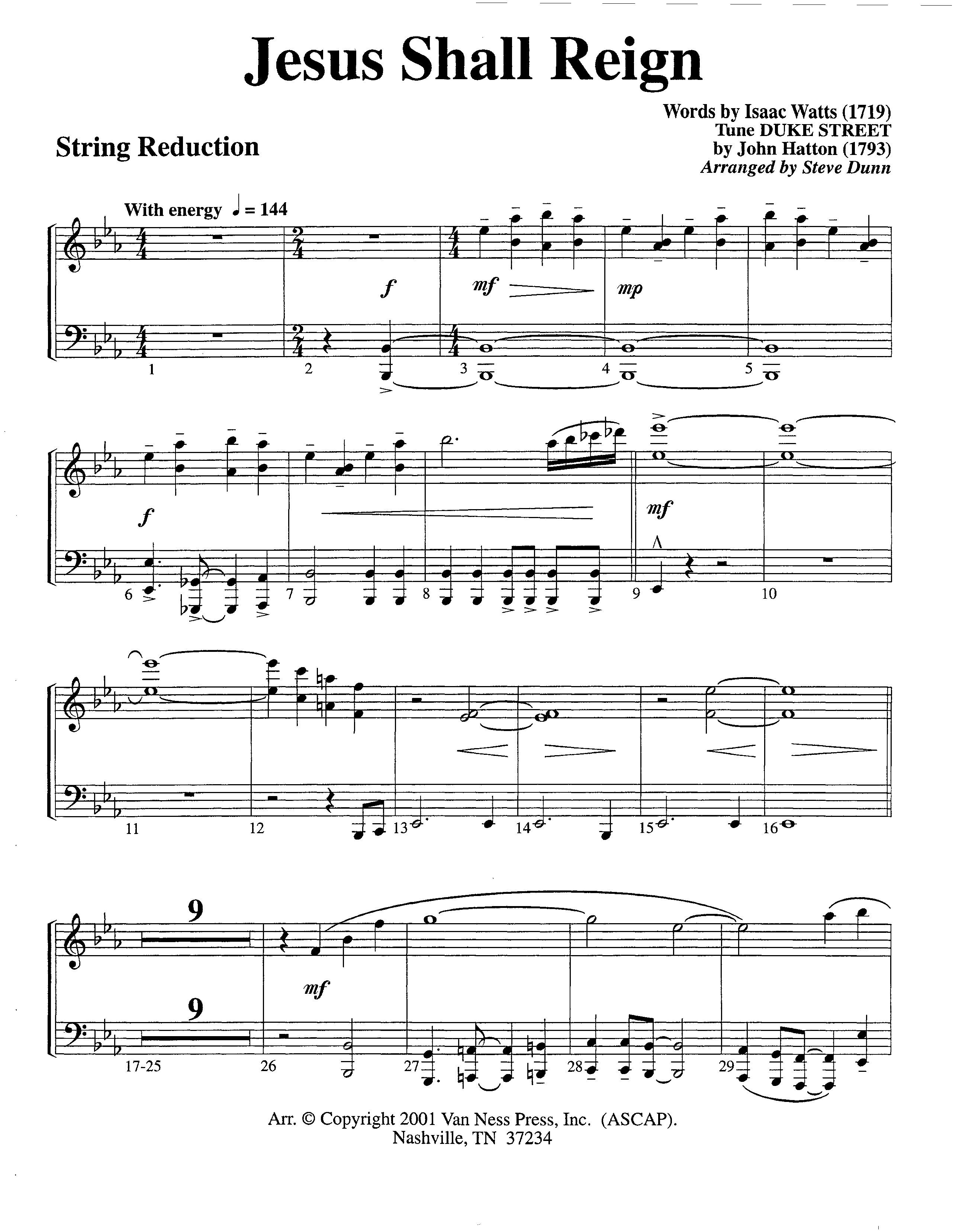 Jesus Shall Reign (Instrumental) String Reduction (Lifeway Worship / Arr. Steve Dunn)