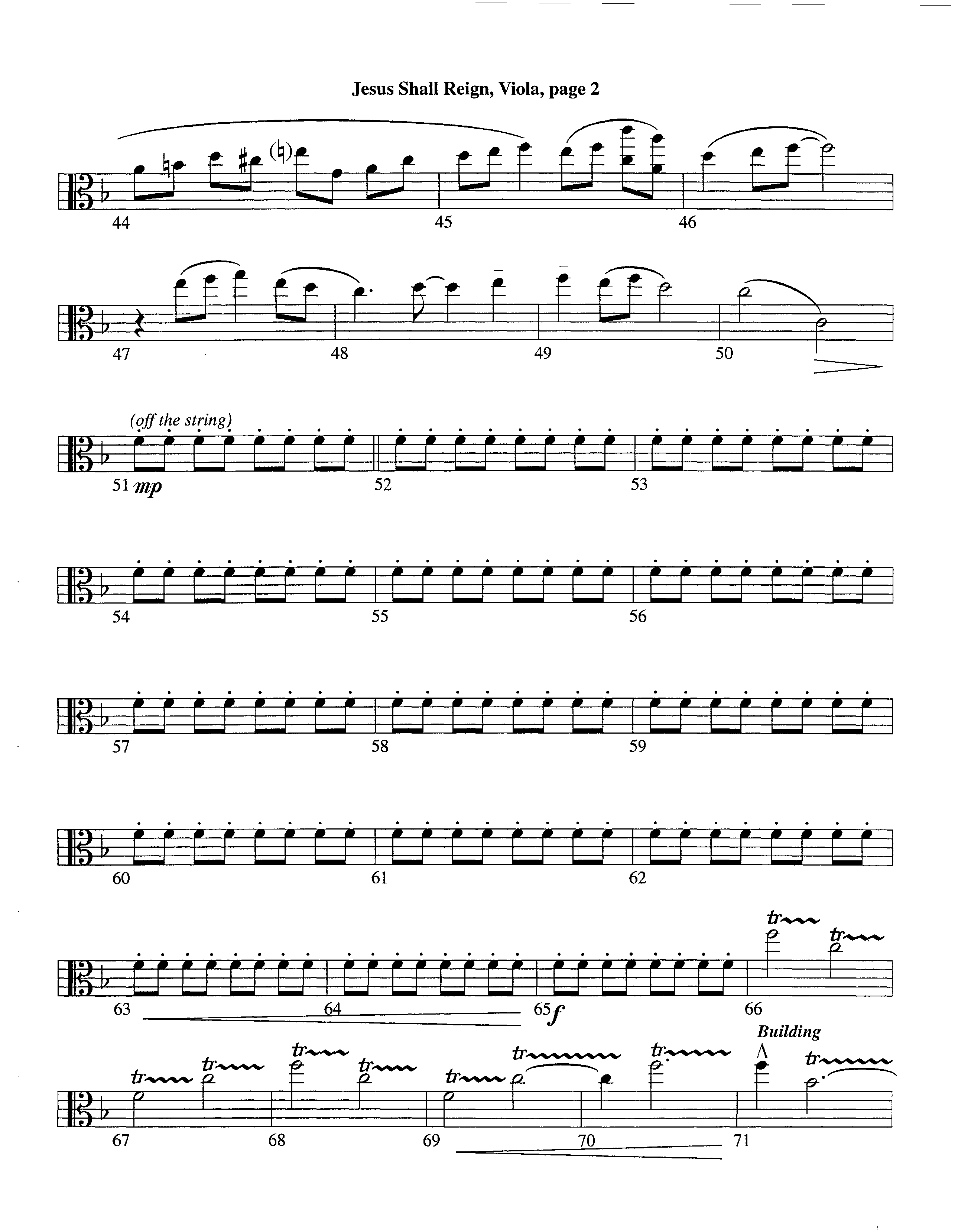 Jesus Shall Reign (Instrumental) Viola (Lifeway Worship / Arr. Steve Dunn)