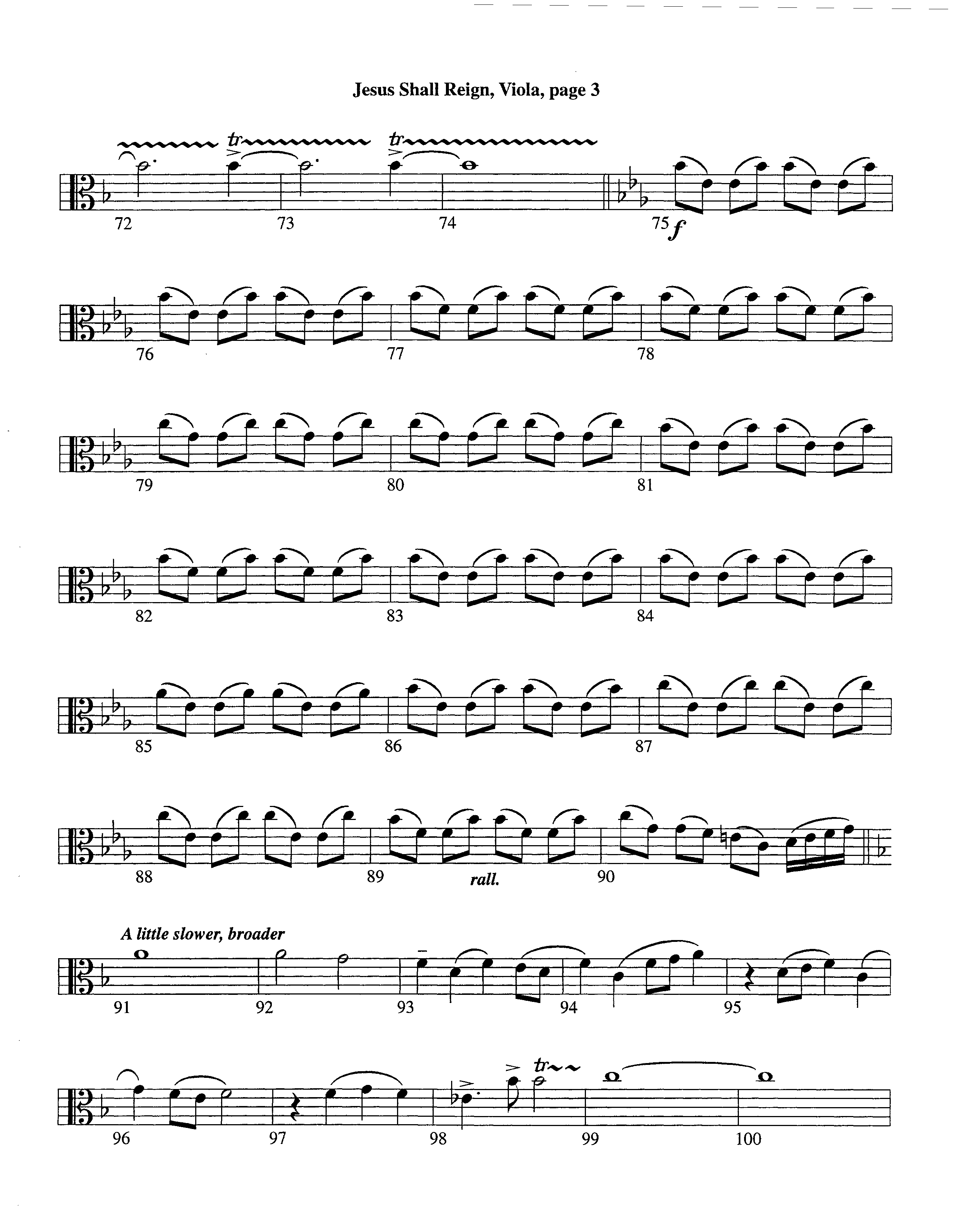 Jesus Shall Reign (Instrumental) Viola (Lifeway Worship / Arr. Steve Dunn)