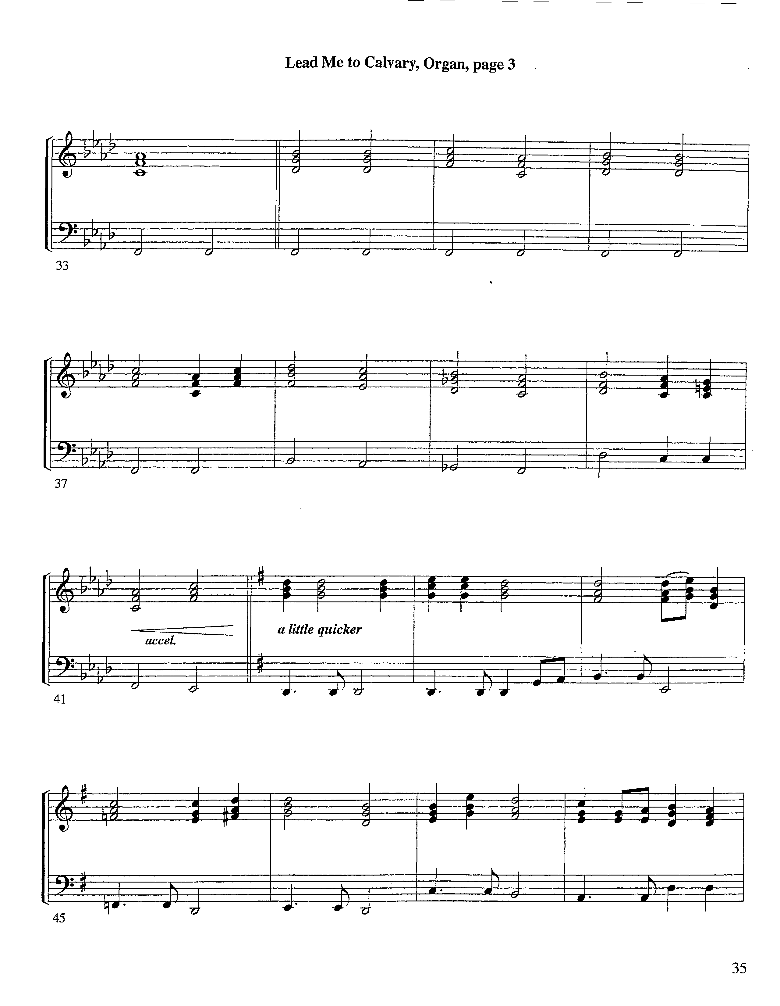 Lead Me To Calvary (Instrumental) Organ (Lifeway Worship / Arr. Tom Payne)