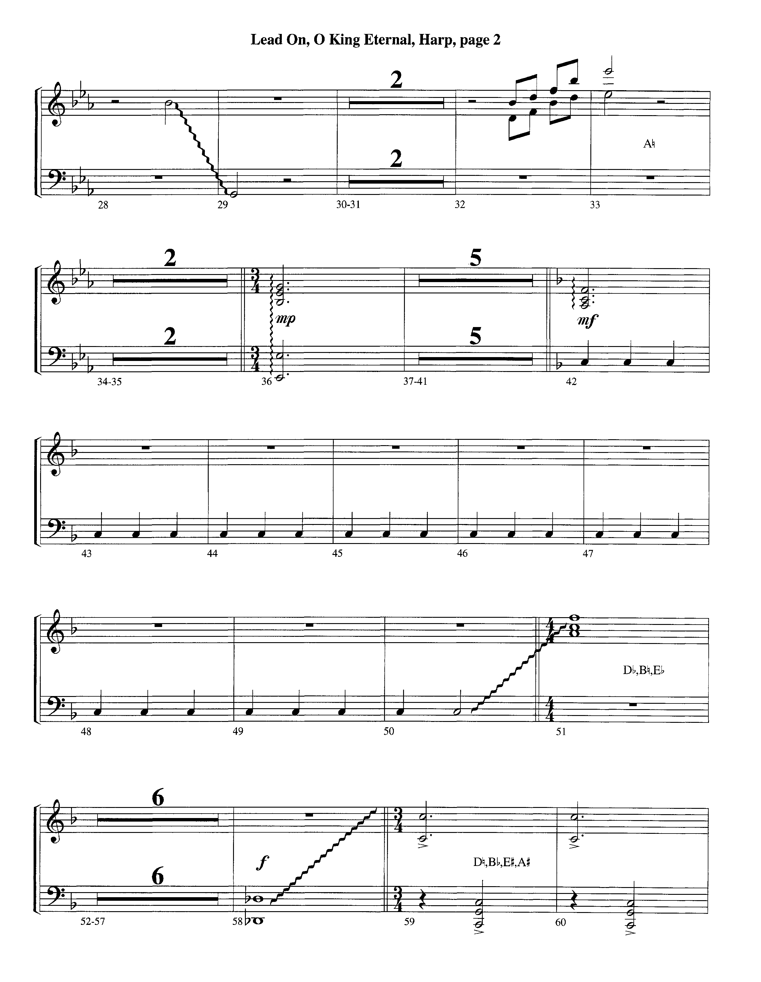 Lead On O King Eternal (Instrumental) Harp (Lifeway Worship / Arr. Steve Dunn)