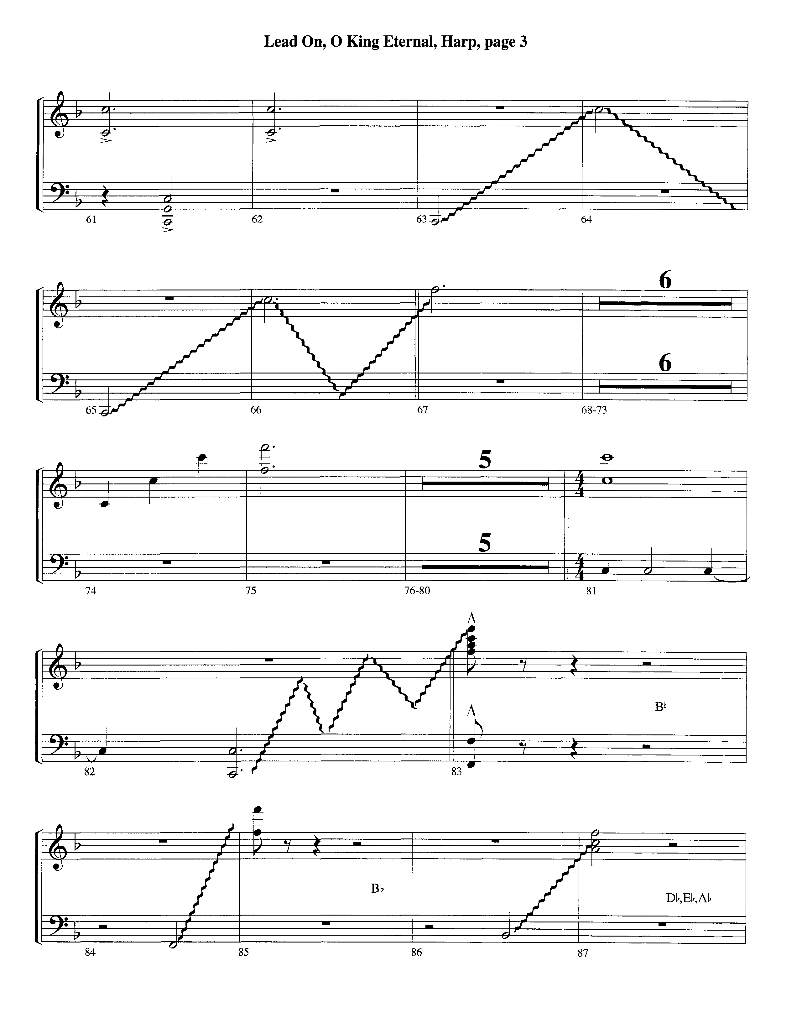 Lead On O King Eternal (Instrumental) Harp (Lifeway Worship / Arr. Steve Dunn)