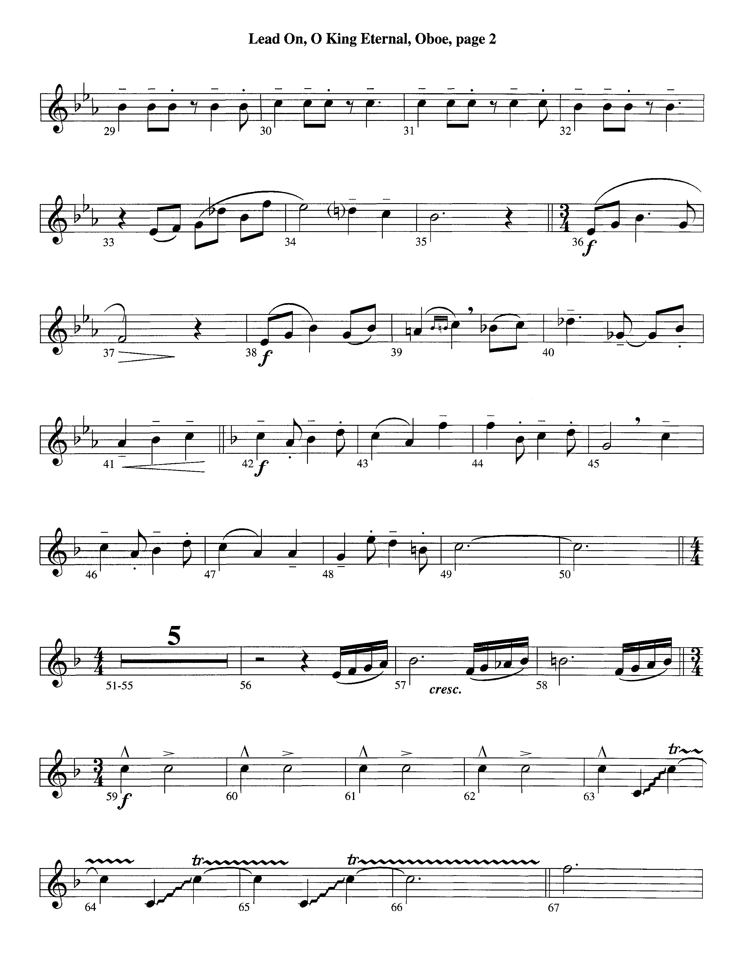 Lead On O King Eternal (Instrumental) Oboe (Lifeway Worship / Arr. Steve Dunn)