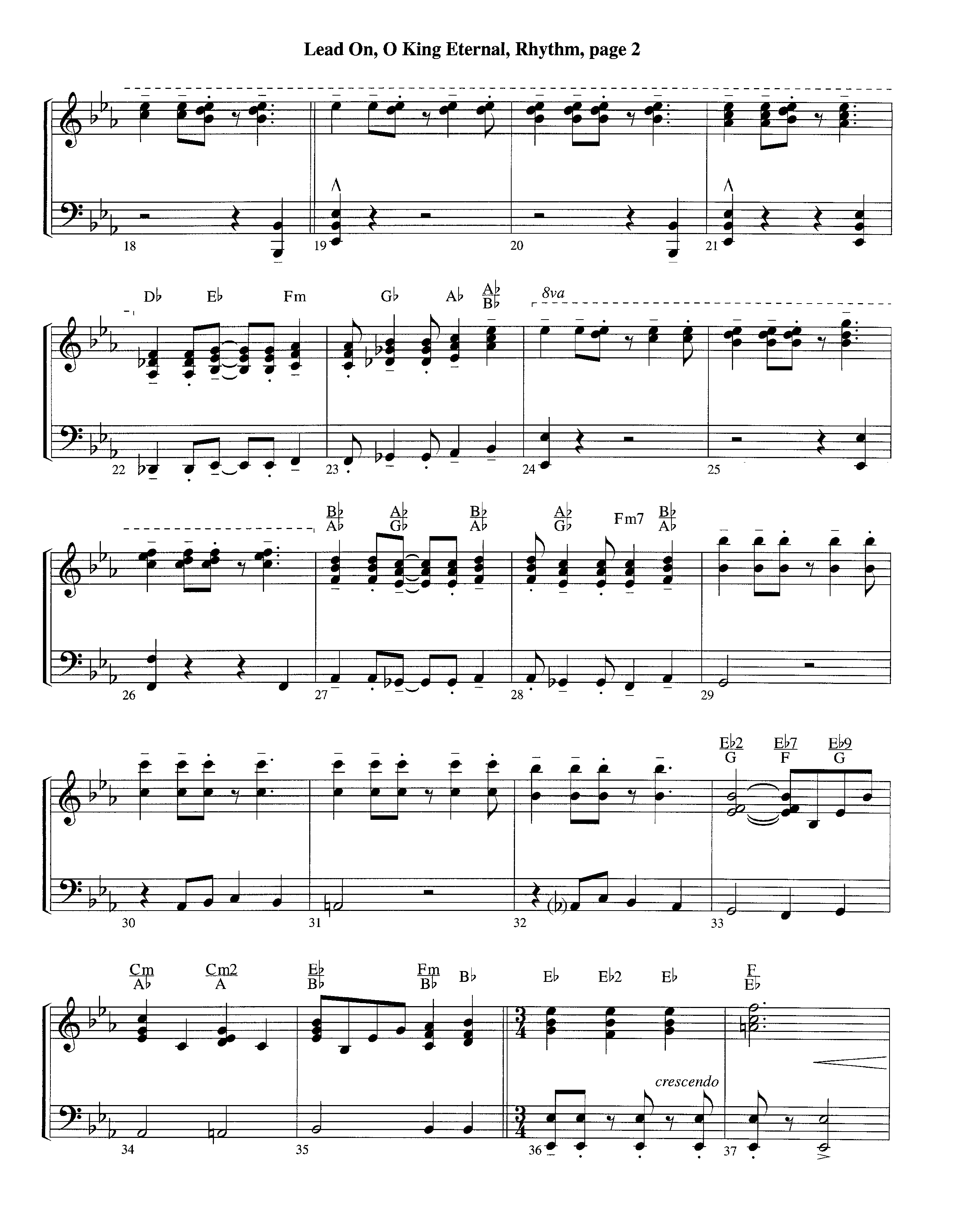 Lead On O King Eternal (Instrumental) Piano/Rhythm (Lifeway Worship / Arr. Steve Dunn)