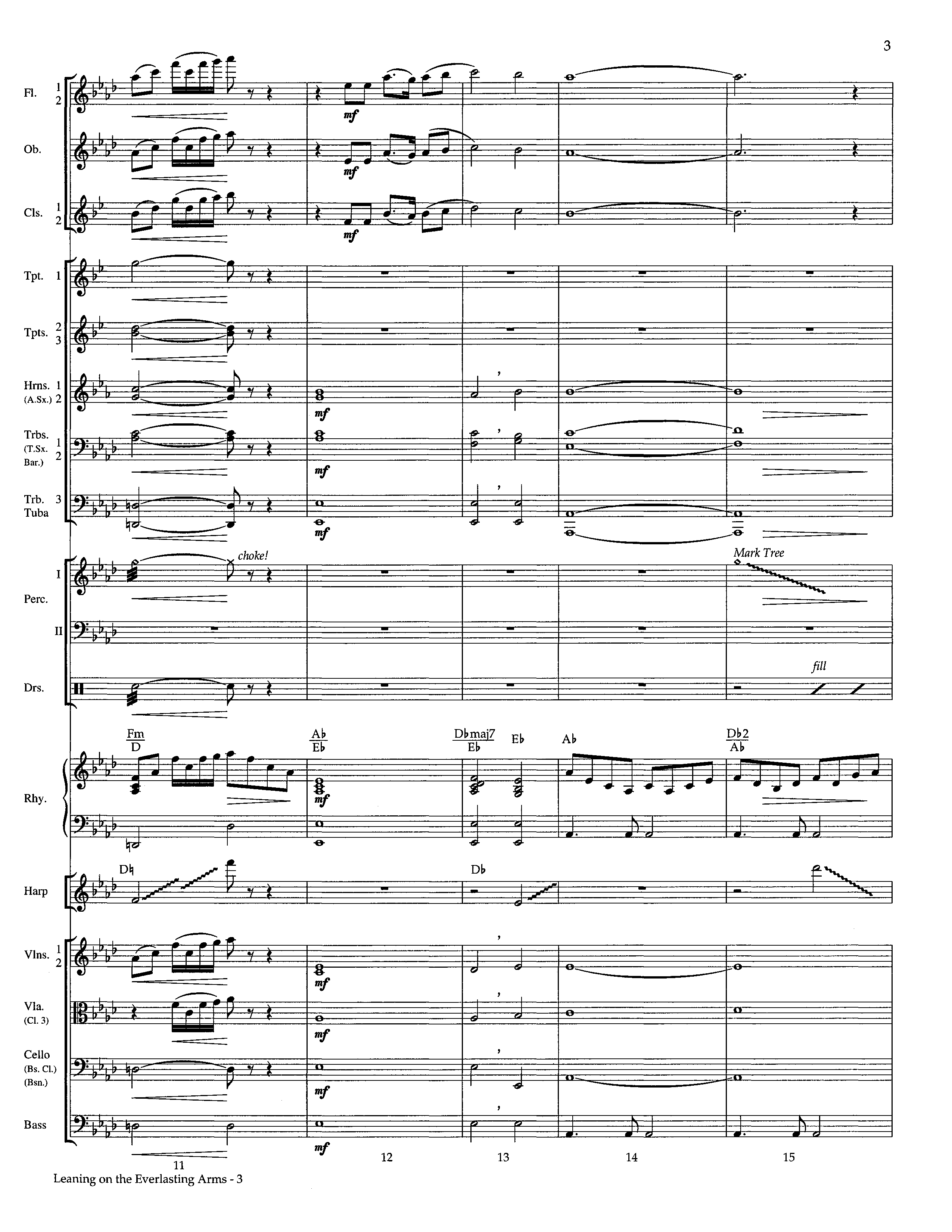 Leaning On The Everlasting Arms (Instrumental) Orchestration (Lifeway Worship / Arr. Ed Dickinson)