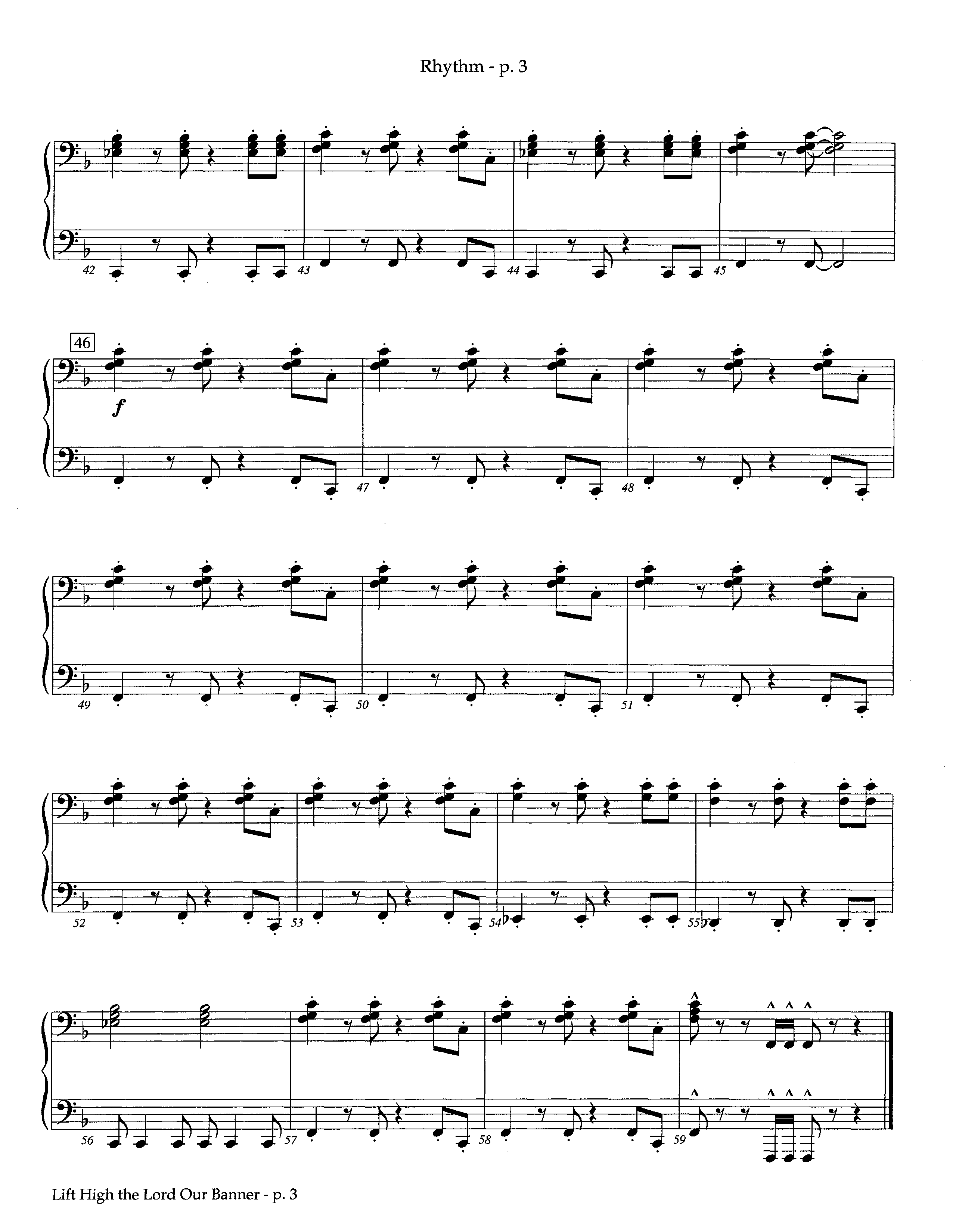 Lift High The Lord Our Banner (Instrumental) Piano/Rhythm (Lifeway Worship / Arr. Keith Christopher)