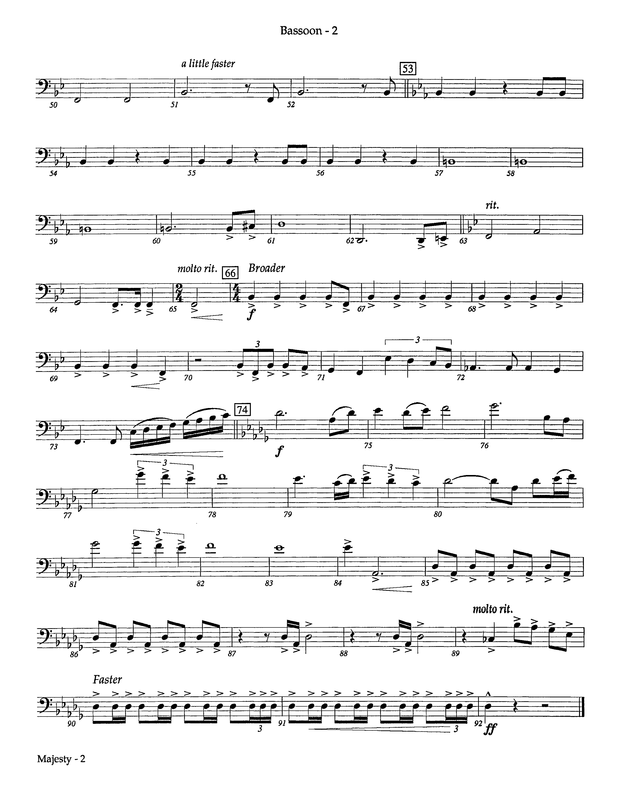 Majesty (Instrumental) Bassoon (Lifeway Worship / Arr. Richard Kingsmore)