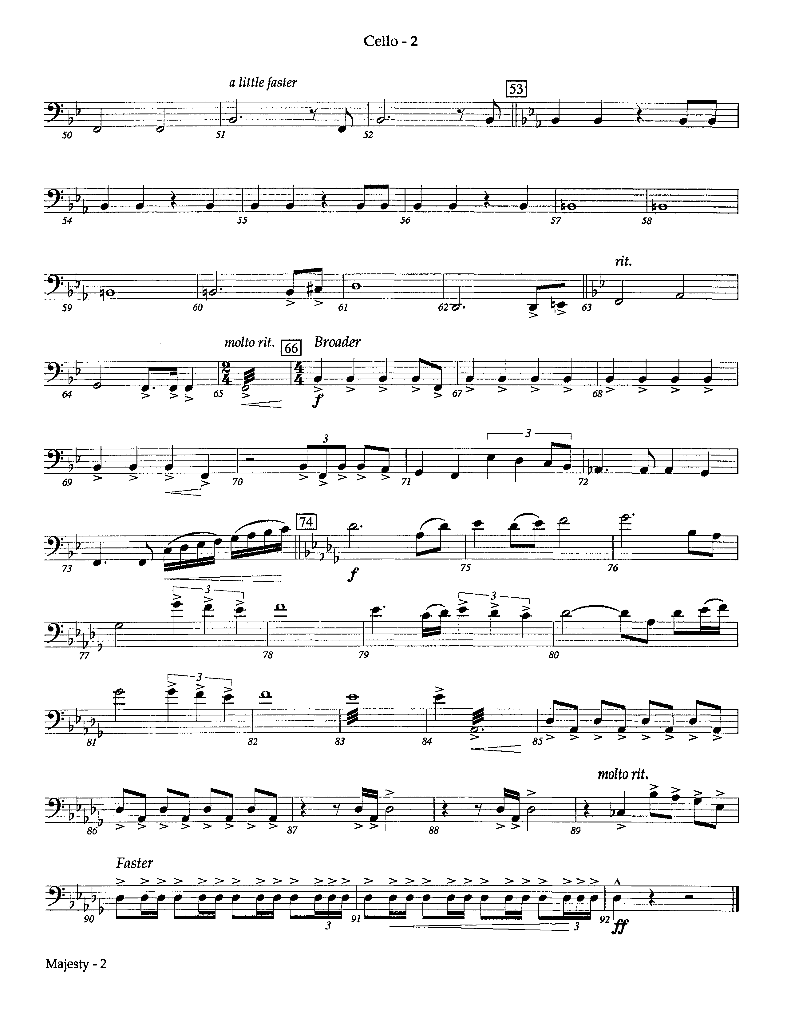 Majesty (Instrumental) Cello (Lifeway Worship / Arr. Richard Kingsmore)