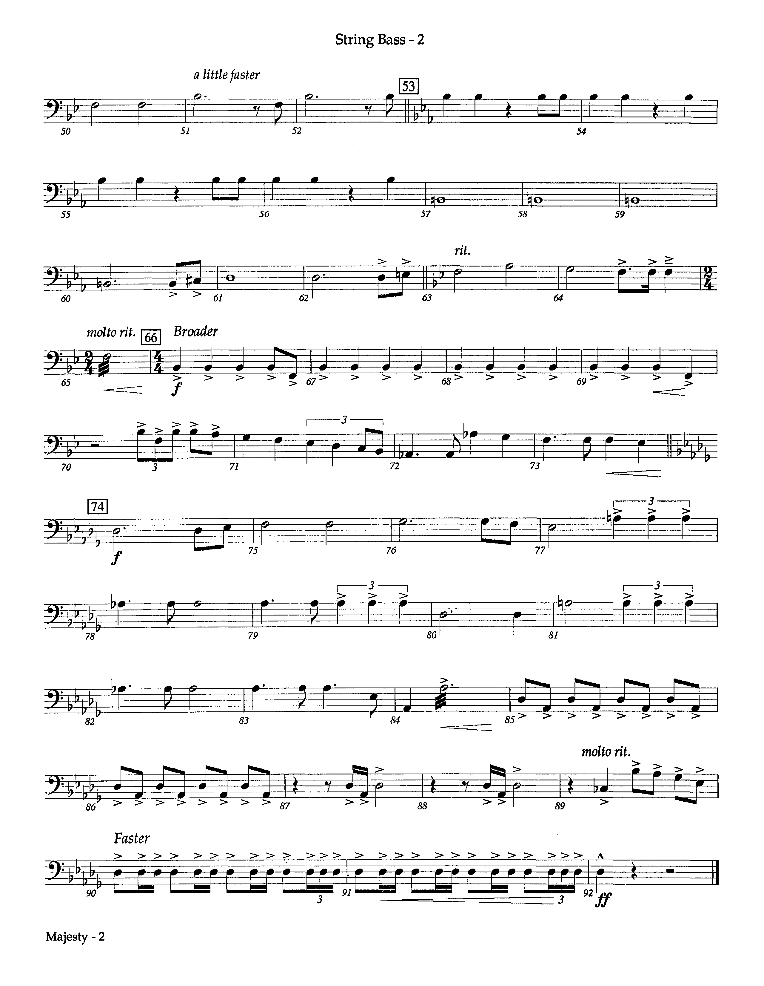 Majesty (Instrumental) Double Bass (Lifeway Worship / Arr. Richard Kingsmore)