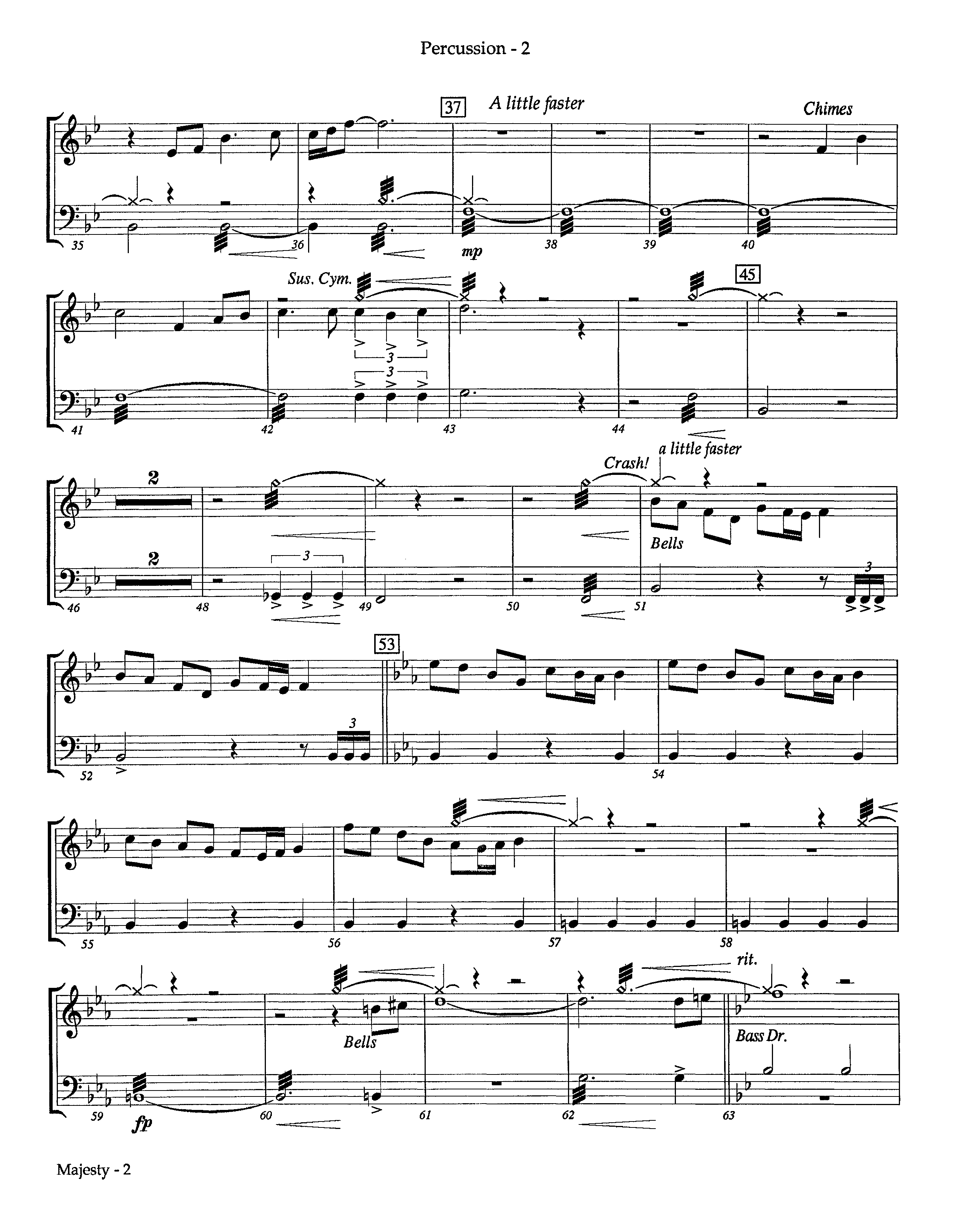 Majesty (Instrumental) Percussion (Lifeway Worship / Arr. Richard Kingsmore)