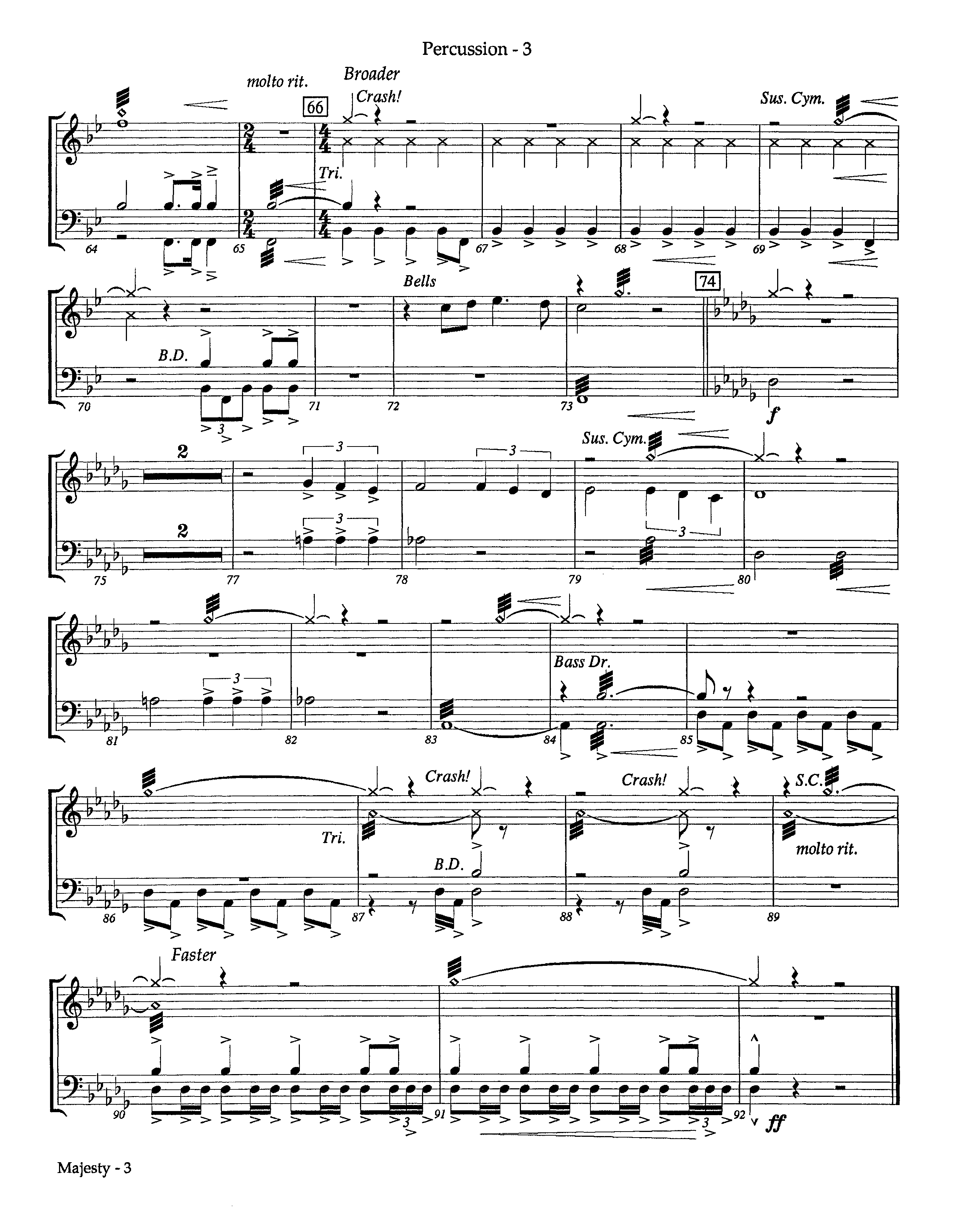 Majesty (Instrumental) Percussion (Lifeway Worship / Arr. Richard Kingsmore)