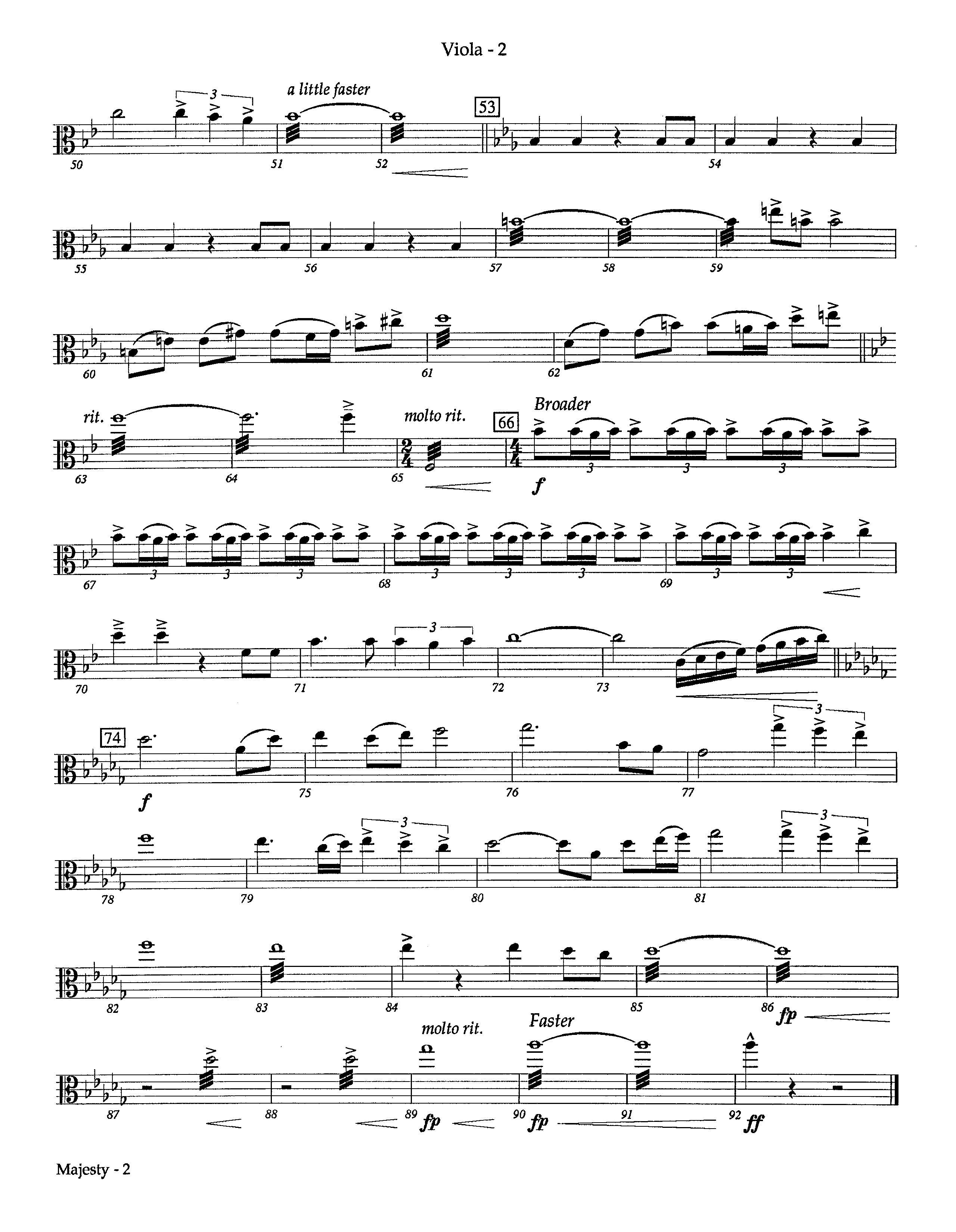 Majesty (Instrumental) Viola (Lifeway Worship / Arr. Richard Kingsmore)