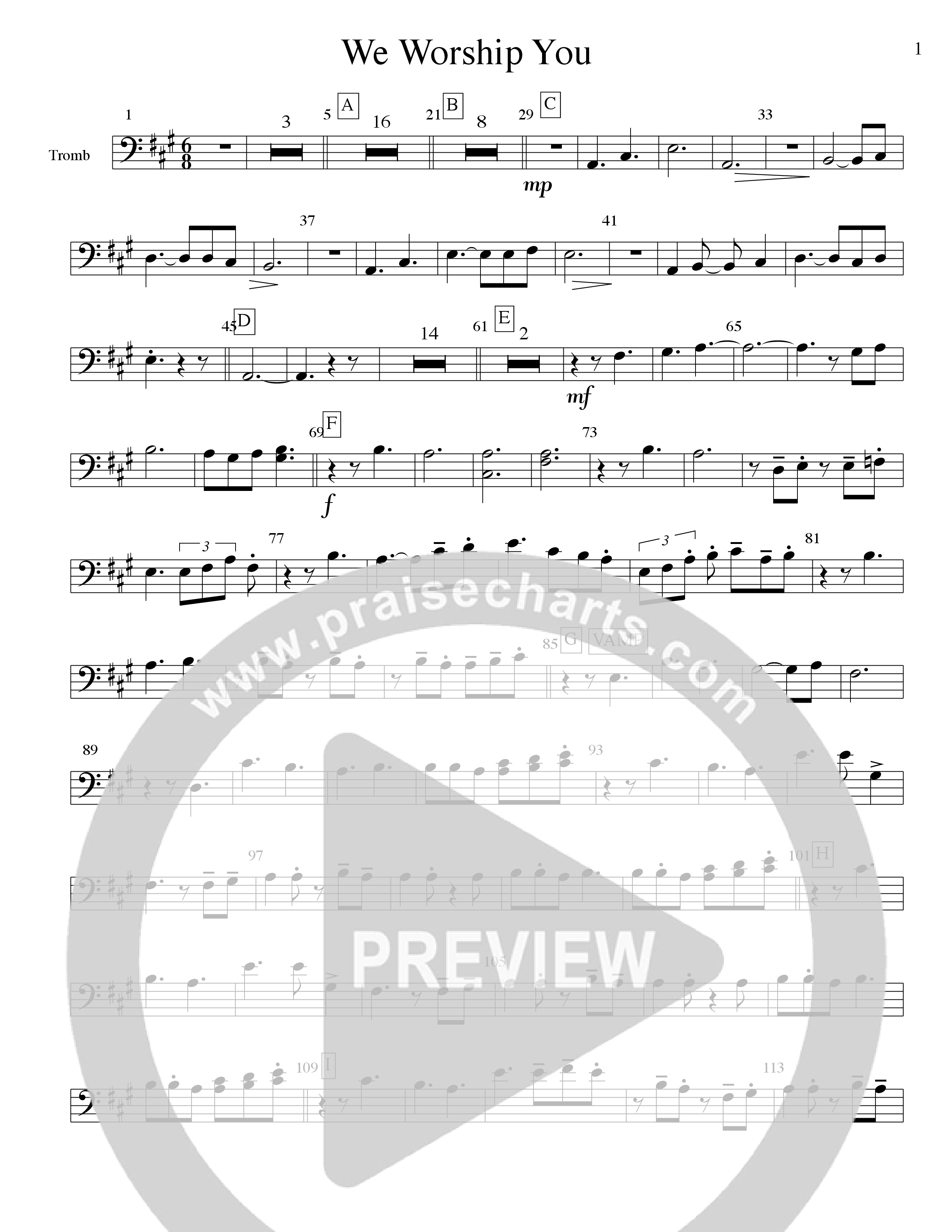 We Worship You Trombone (Tommy Walker)