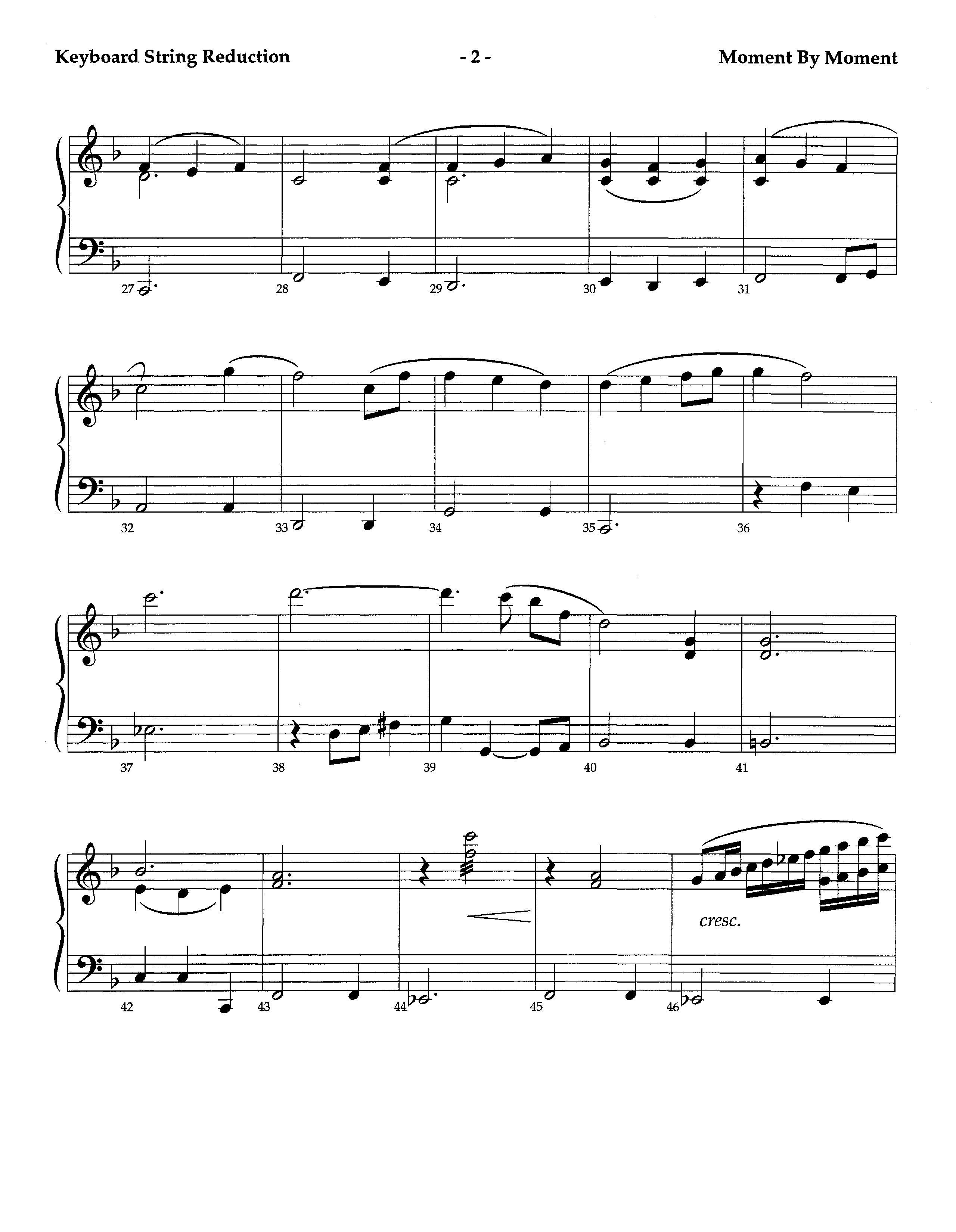 Moment By Moment (Instrumental) String Reduction (Lifeway Worship / Arr. Steve Dunn)