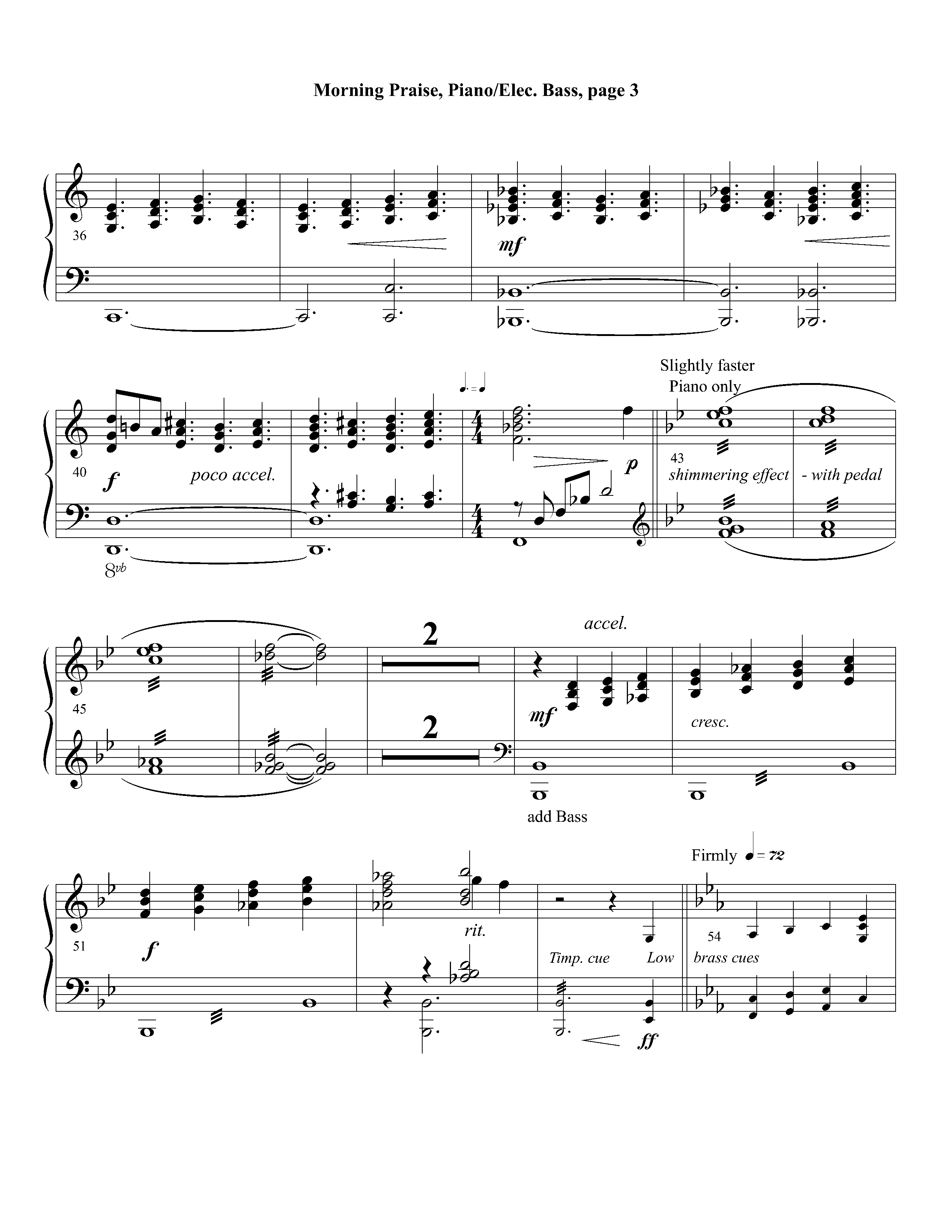 Morning Praise (Instrumental) Piano Sheet (Lifeway Worship / Arr. David Winkler)