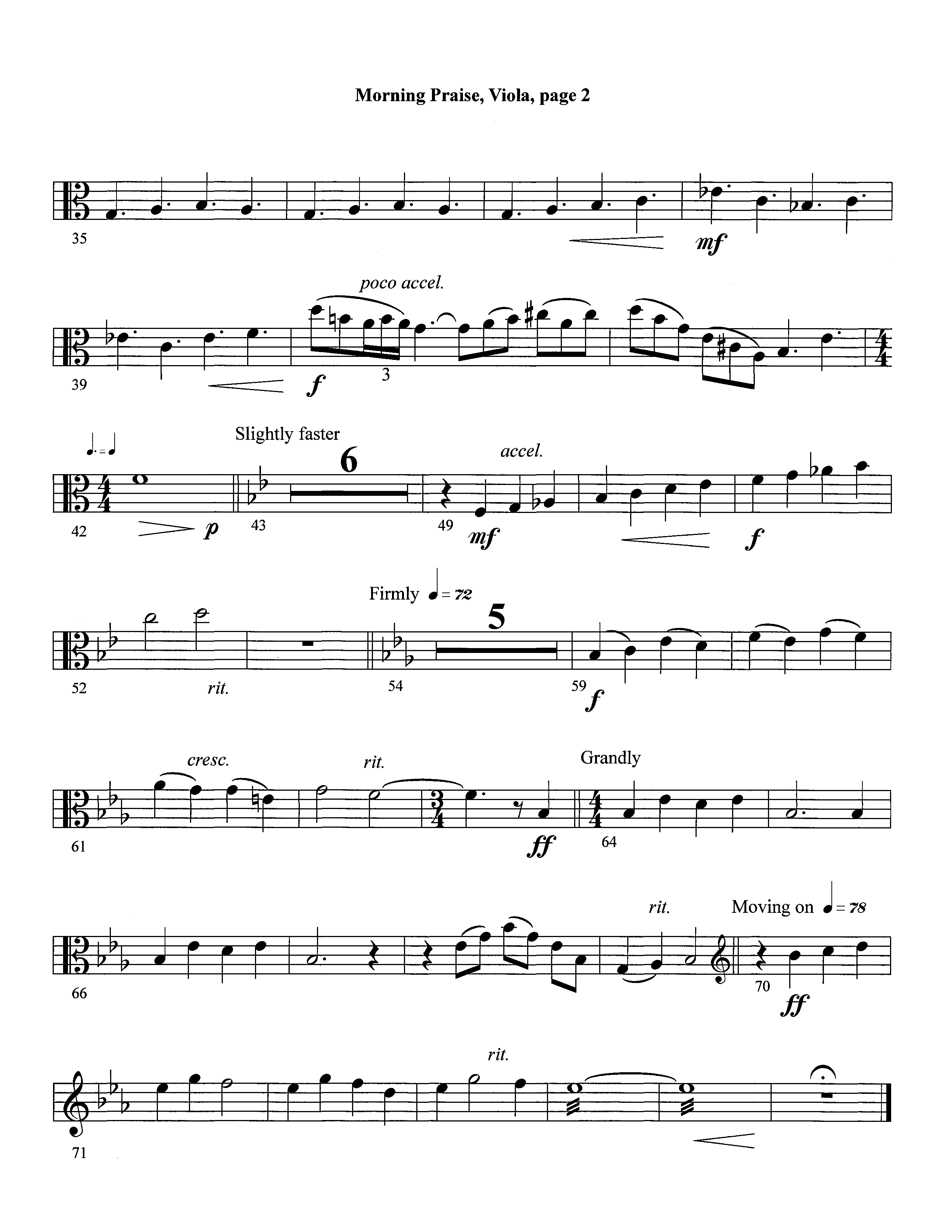 Morning Praise (Instrumental) Viola (Lifeway Worship / Arr. David Winkler)