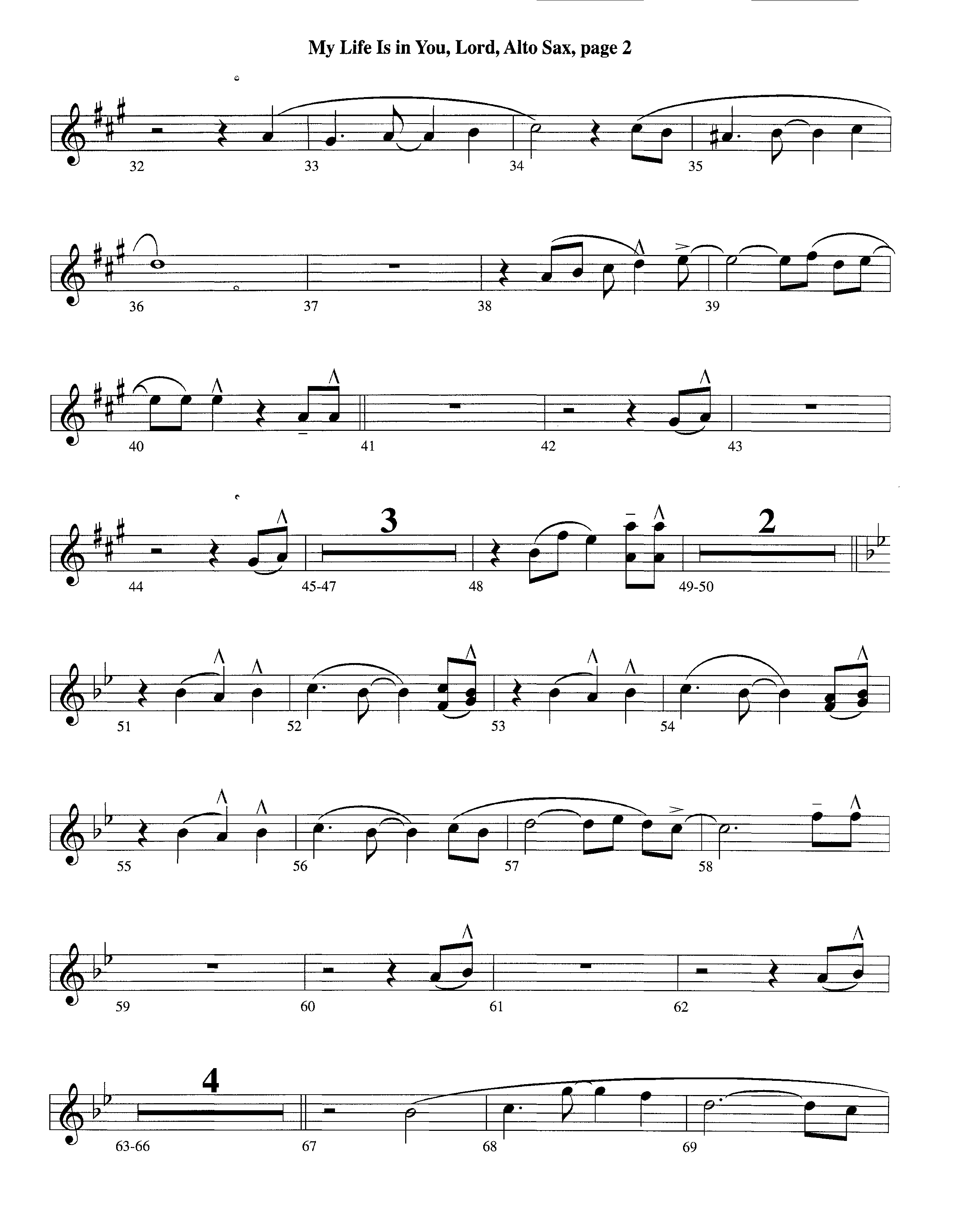 My Life Is In You (Instrumental) Alto Sax (Lifeway Worship / Arr. Richard Kingsmore)