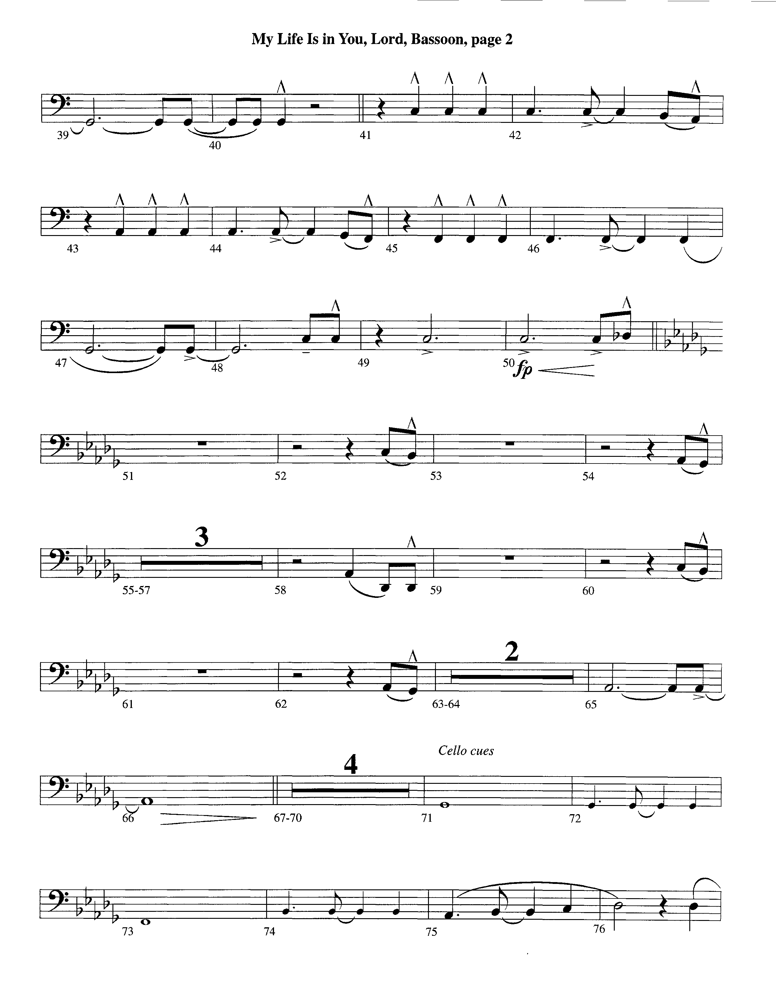 My Life Is In You (Instrumental) Bassoon (Lifeway Worship / Arr. Richard Kingsmore)