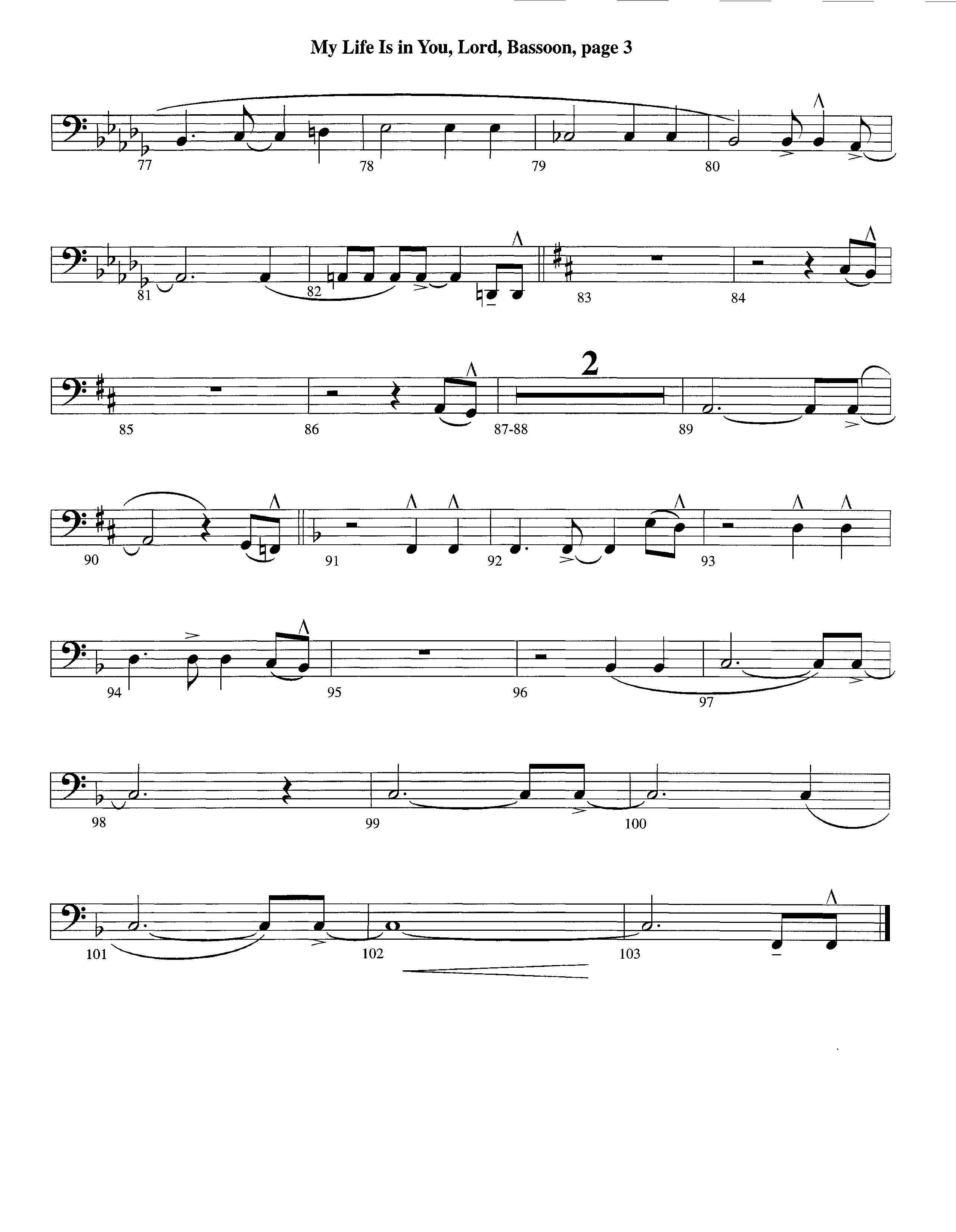 My Life Is In You (Instrumental) Bassoon (Lifeway Worship / Arr. Richard Kingsmore)