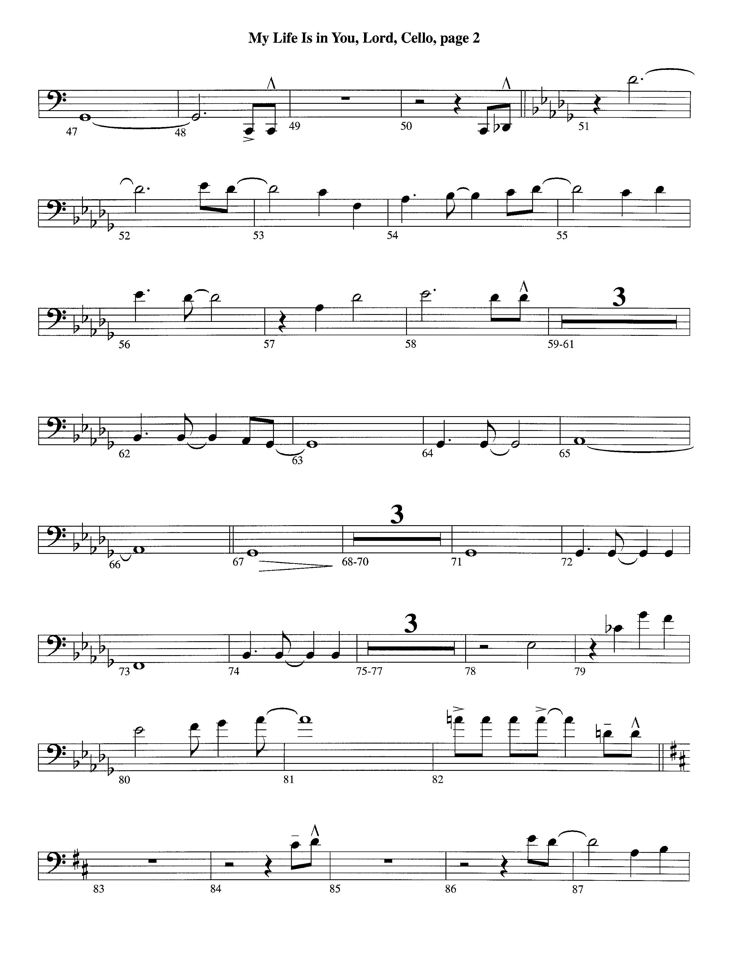 My Life Is In You (Instrumental) Cello (Lifeway Worship / Arr. Richard Kingsmore)