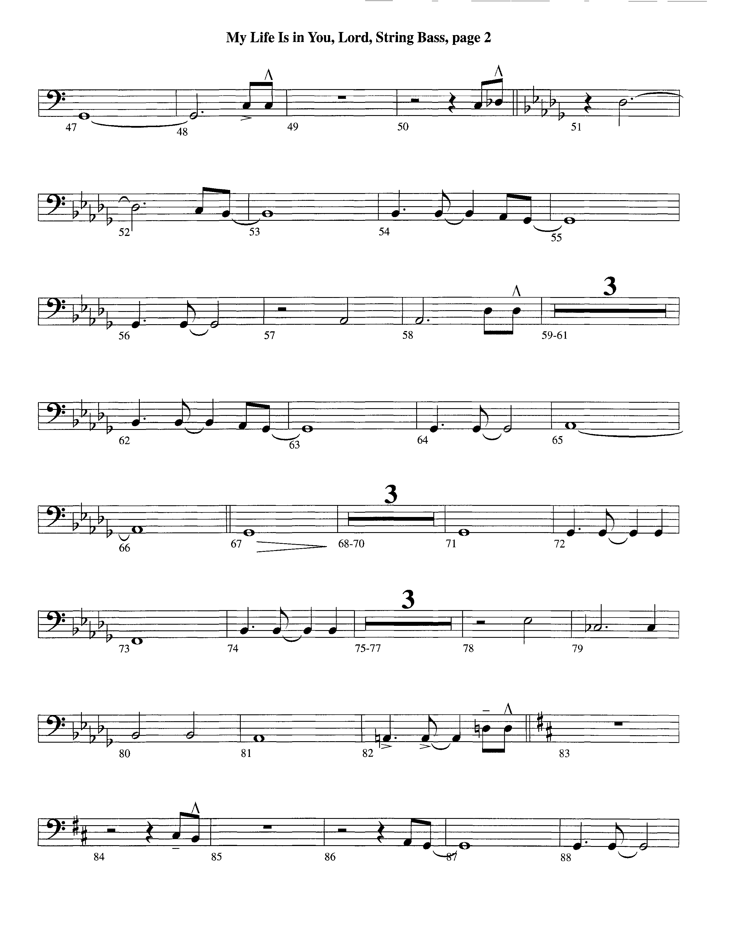 My Life Is In You (Instrumental) Double Bass (Lifeway Worship / Arr. Richard Kingsmore)