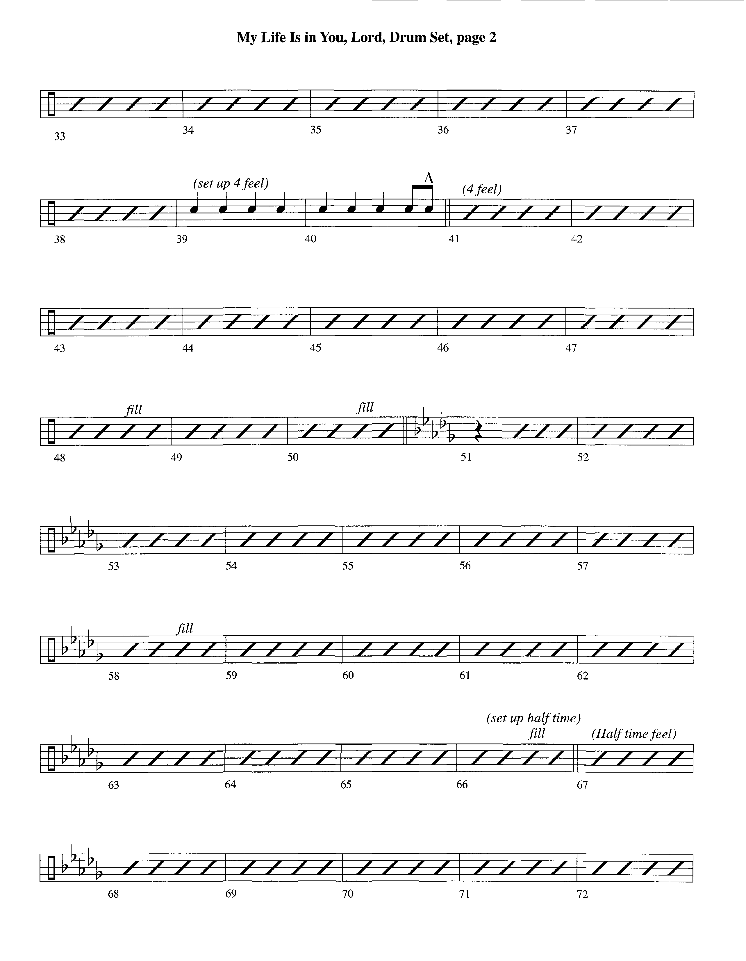 My Life Is In You (Instrumental) Drum Set (Lifeway Worship / Arr. Richard Kingsmore)