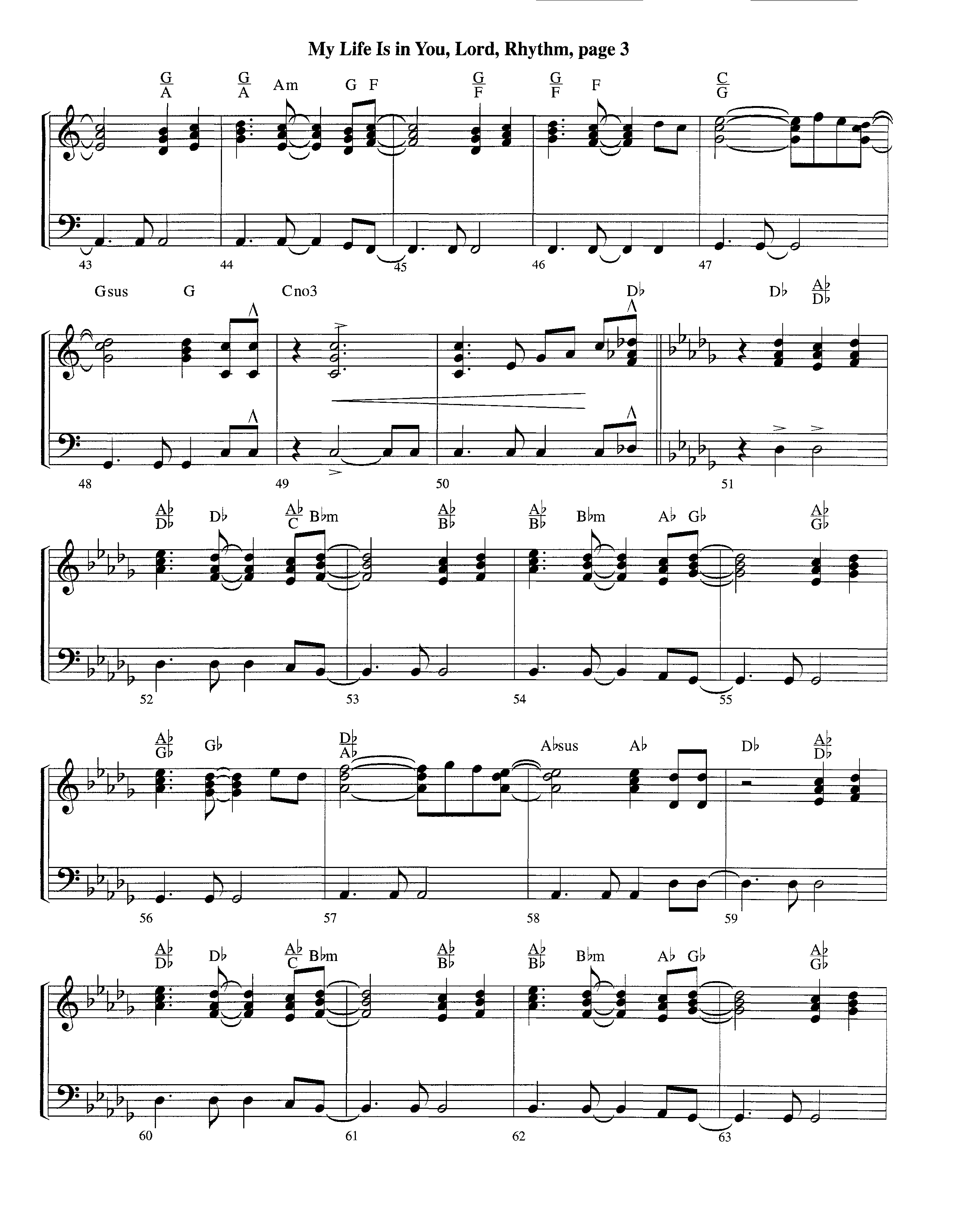 My Life Is In You (Instrumental) Piano/Rhythm (Lifeway Worship / Arr. Richard Kingsmore)