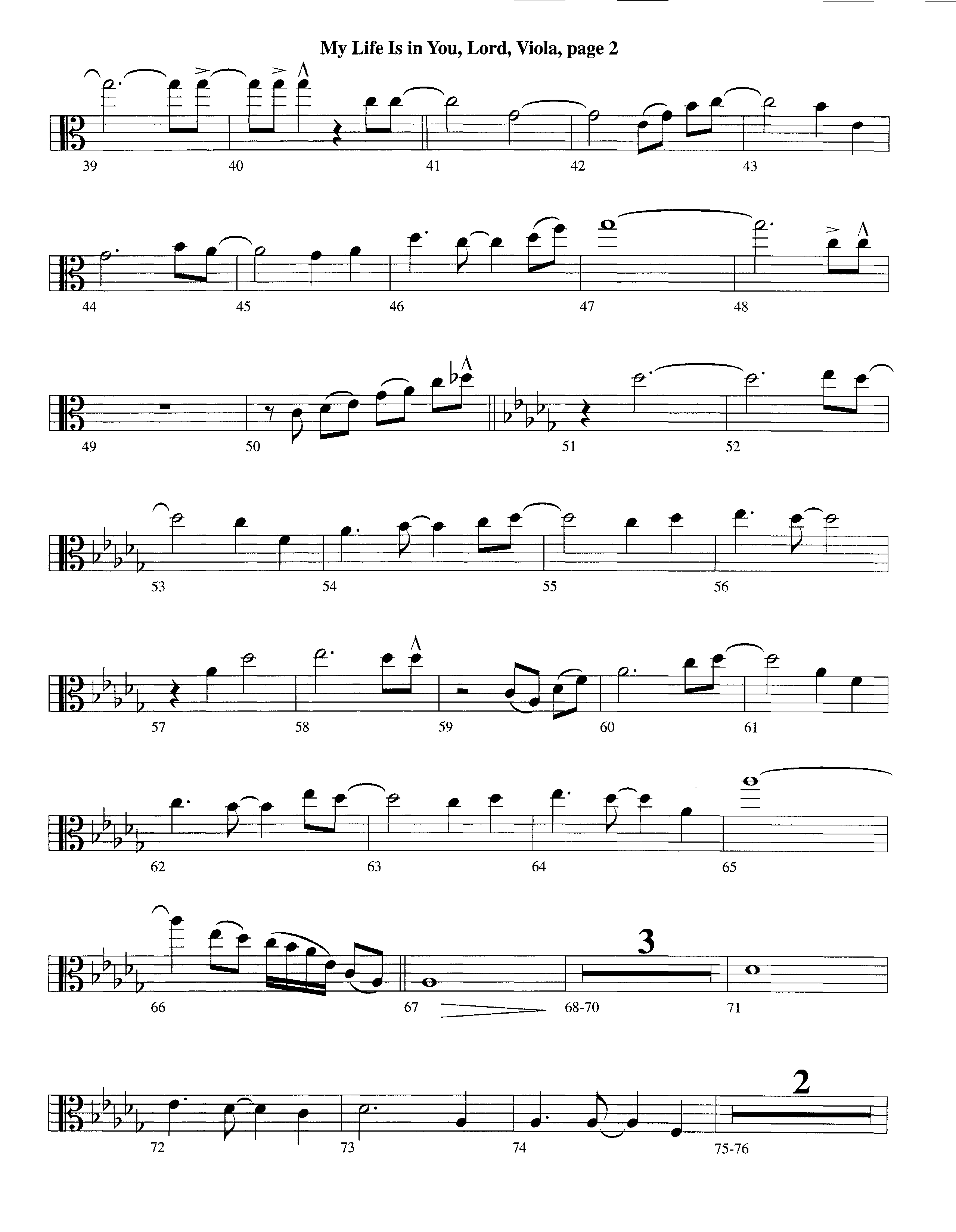 My Life Is In You (Instrumental) Viola (Lifeway Worship / Arr. Richard Kingsmore)