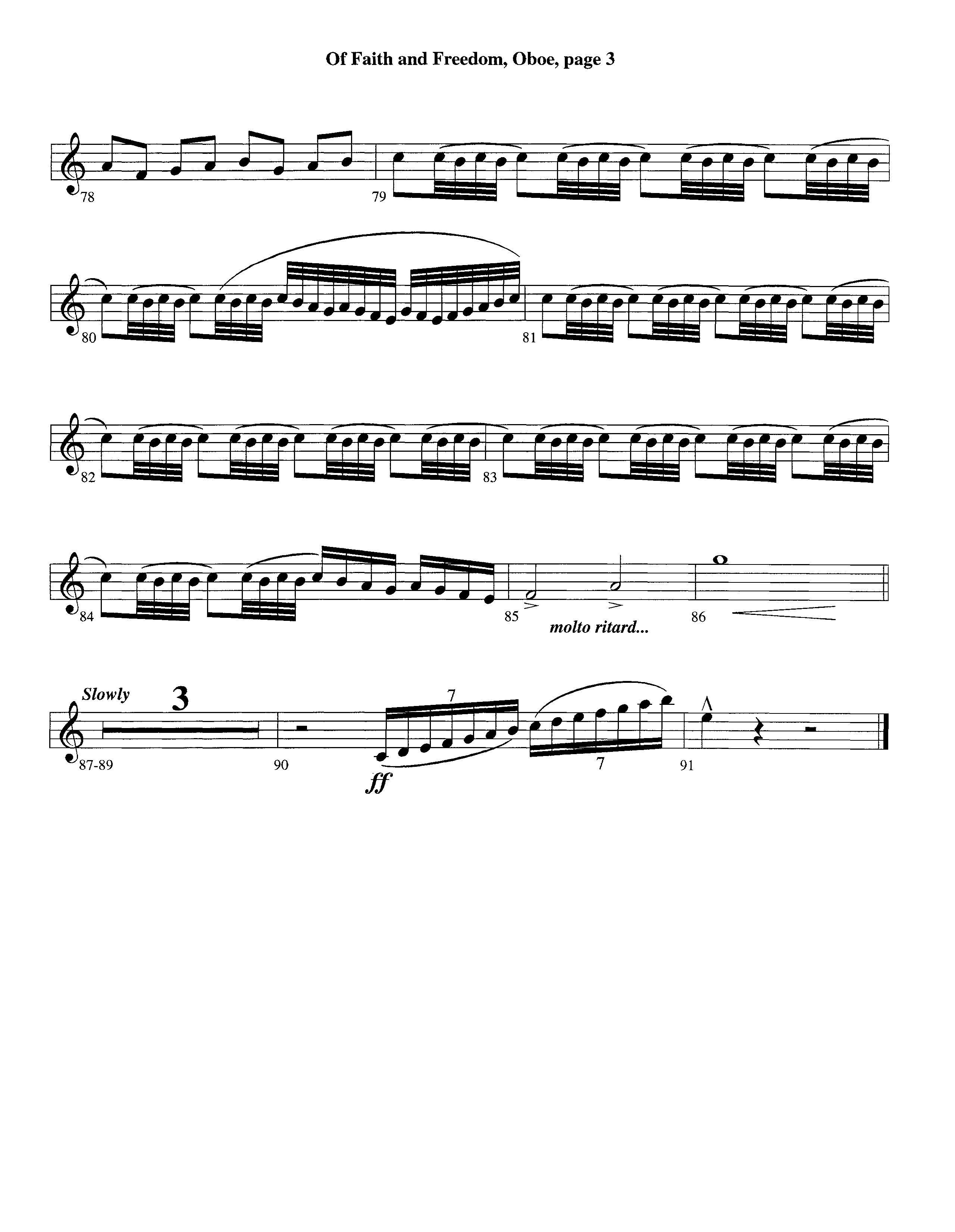 Of Faith And Freedom (Instrumental) Oboe (Lifeway Worship / Arr. Jeff Cranfill)