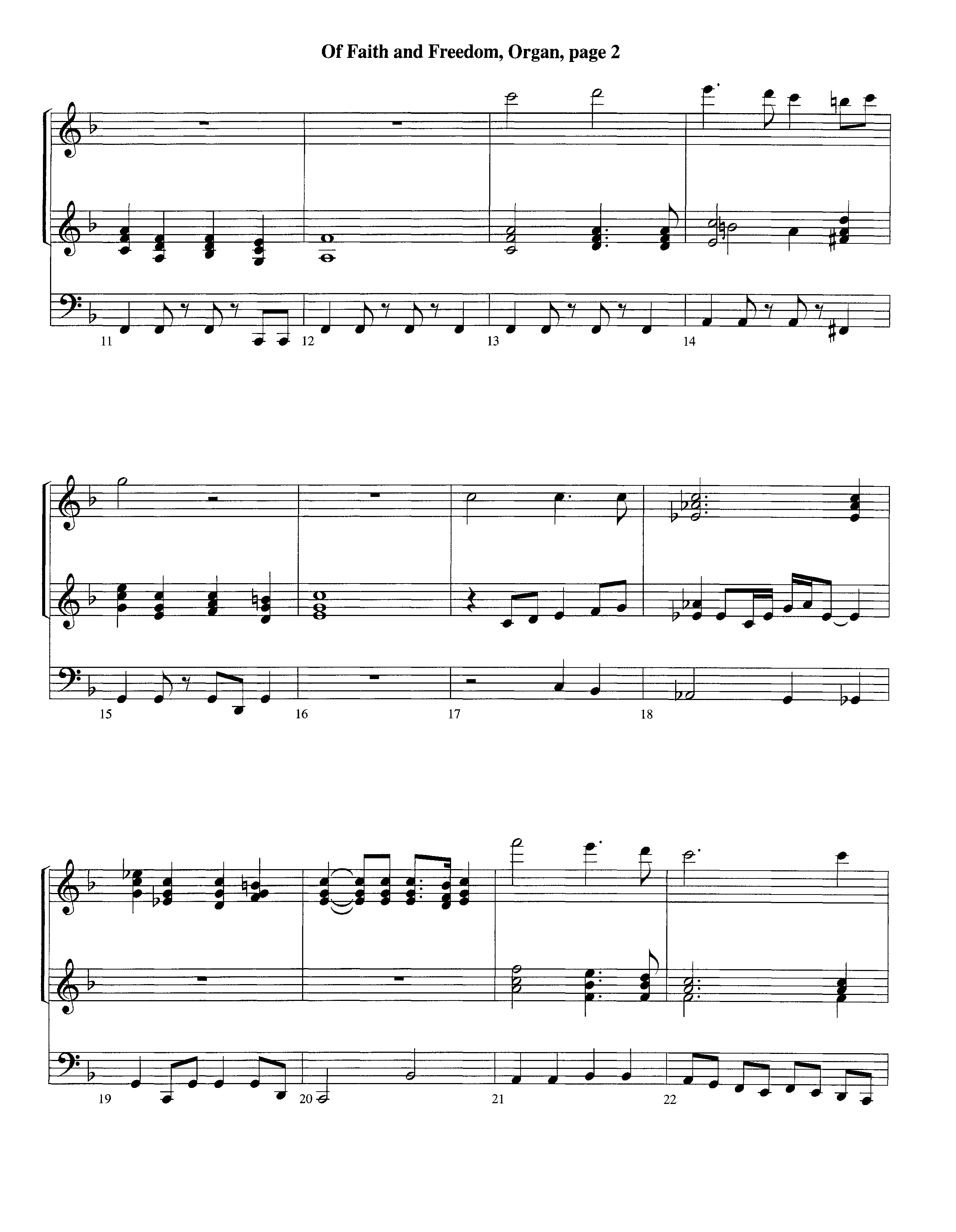 Of Faith And Freedom (Instrumental) Organ (Lifeway Worship / Arr. Jeff Cranfill)