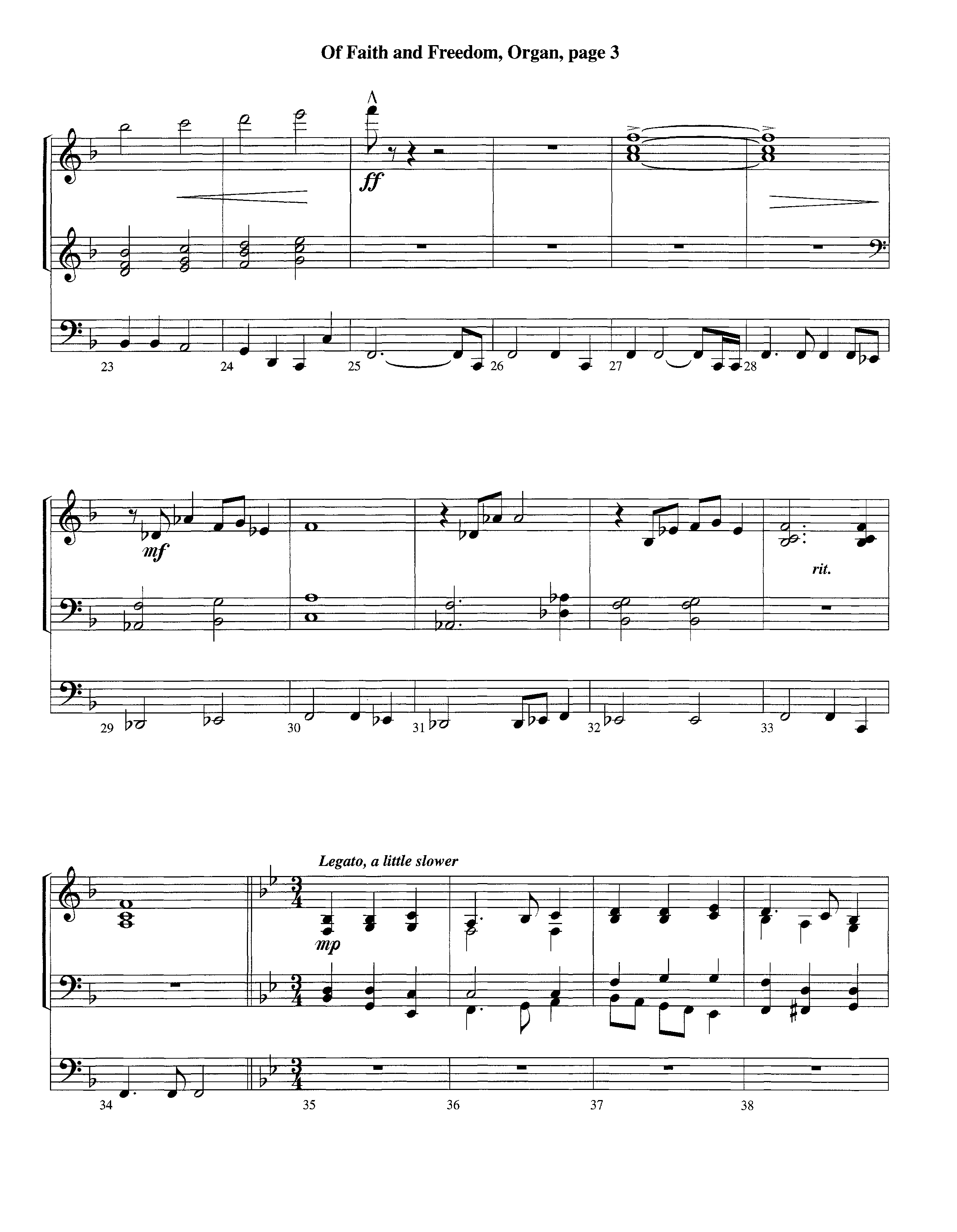 Of Faith And Freedom (Instrumental) Organ (Lifeway Worship / Arr. Jeff Cranfill)