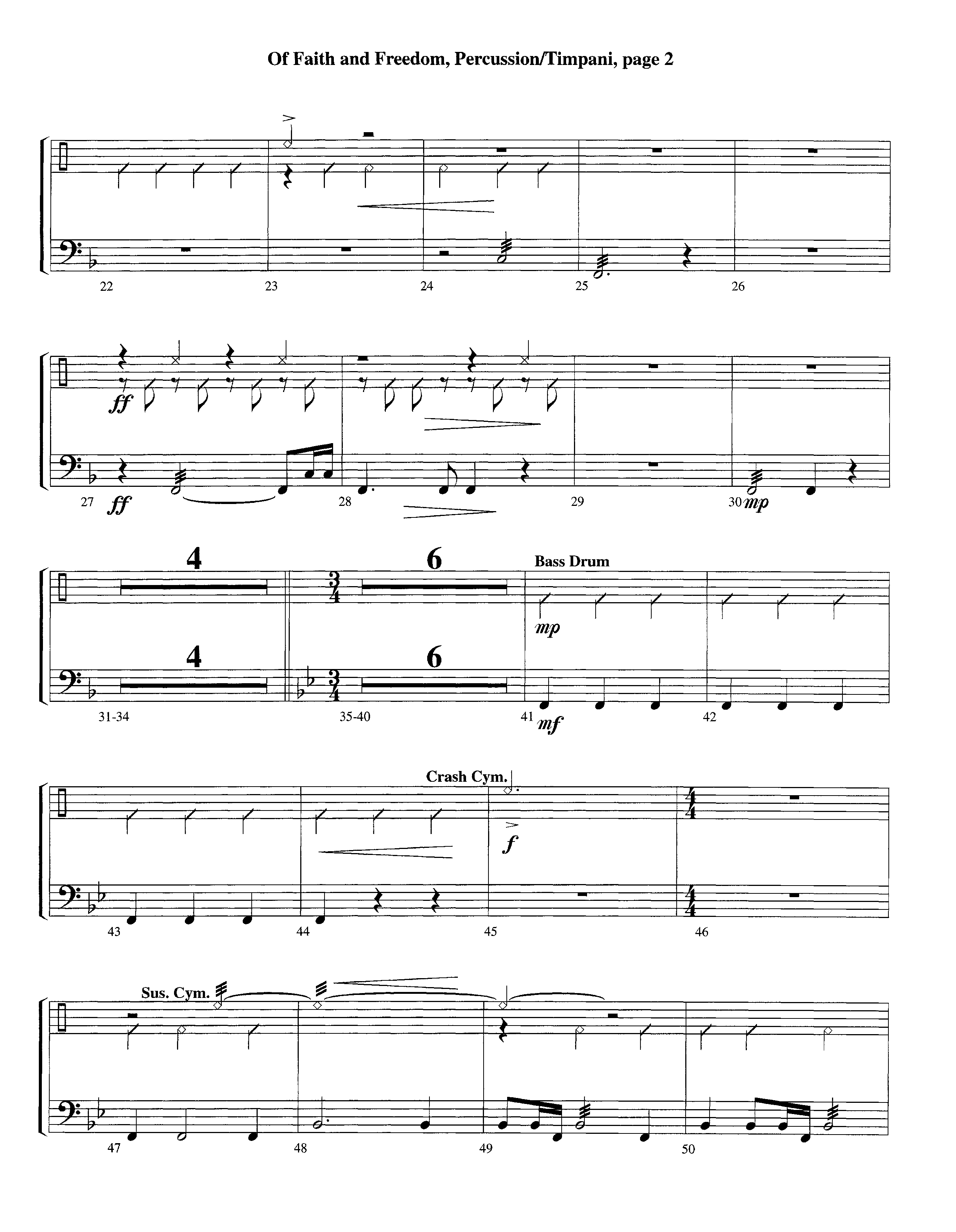 Of Faith And Freedom (Instrumental) Percussion (Lifeway Worship / Arr. Jeff Cranfill)