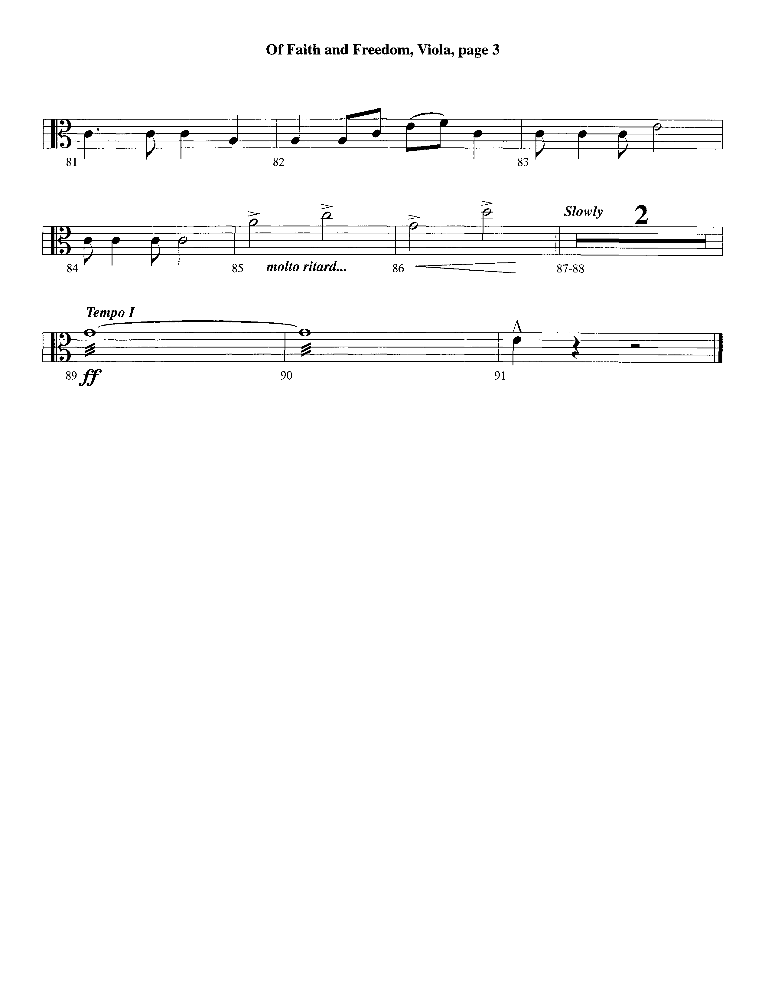 Of Faith And Freedom (Instrumental) Viola (Lifeway Worship / Arr. Jeff Cranfill)